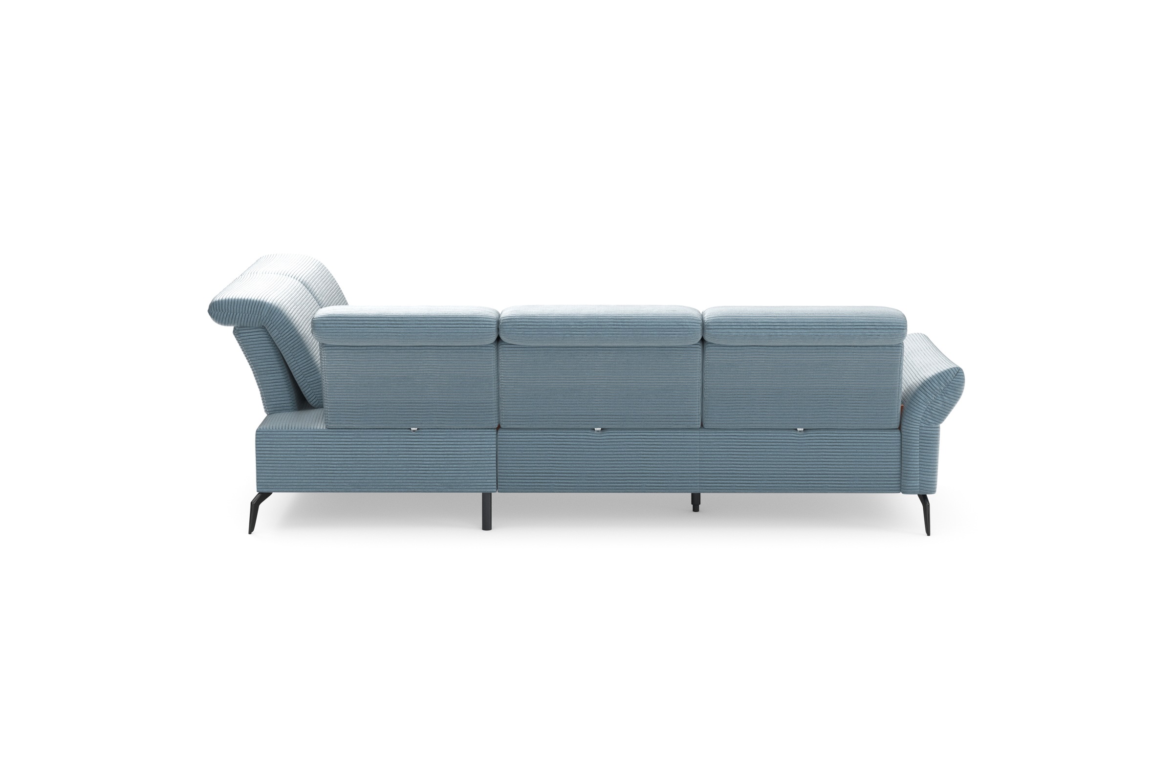 INOSIGN Ecksofa »Coco L-Form«, Sitztiefen-, Arm- und Kopfteilverstellung, Cord-Bezug, Fußhöhe 15 cm