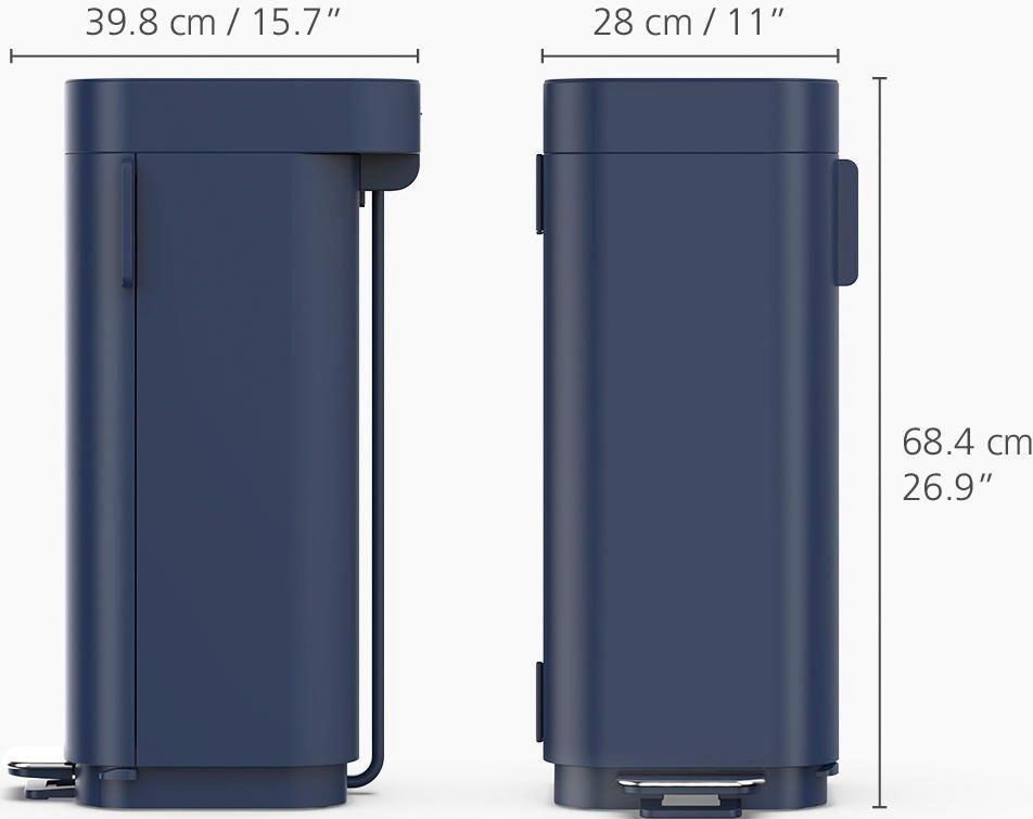 Joseph Joseph Mülleimer »Porta«, 1 Behälter, Geruchsfilter, pflegeleicht, Fußpedal, 40 Liter