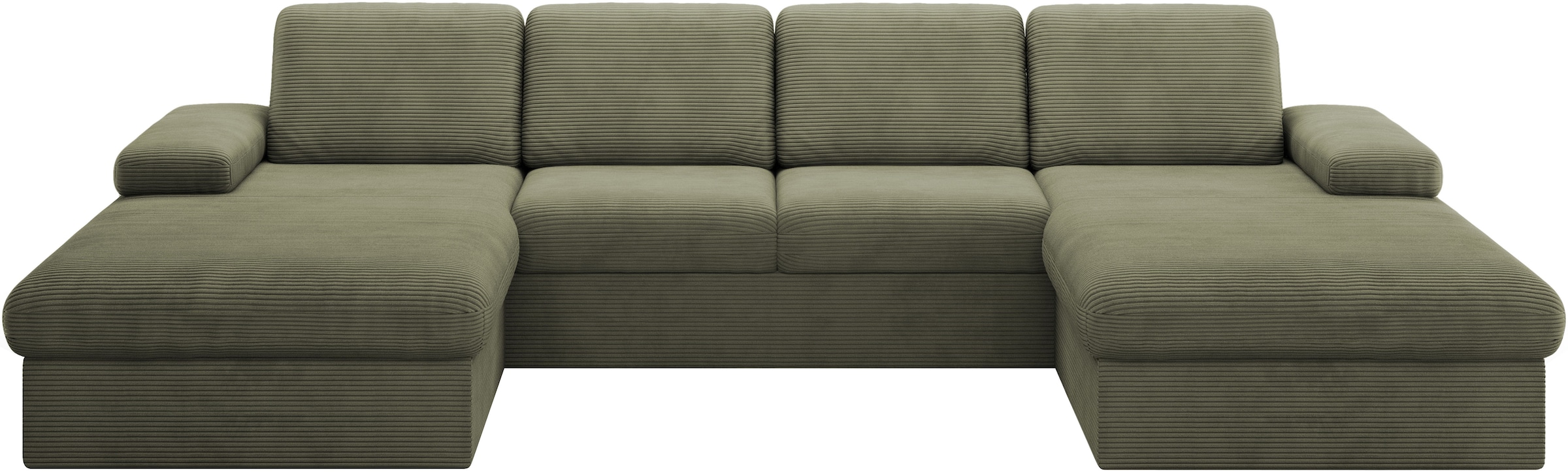 sit&more Wohnlandschaft »Moreno U-Form, B: 309 cm«, mit Armteilverstellung, optional Bettfunktion