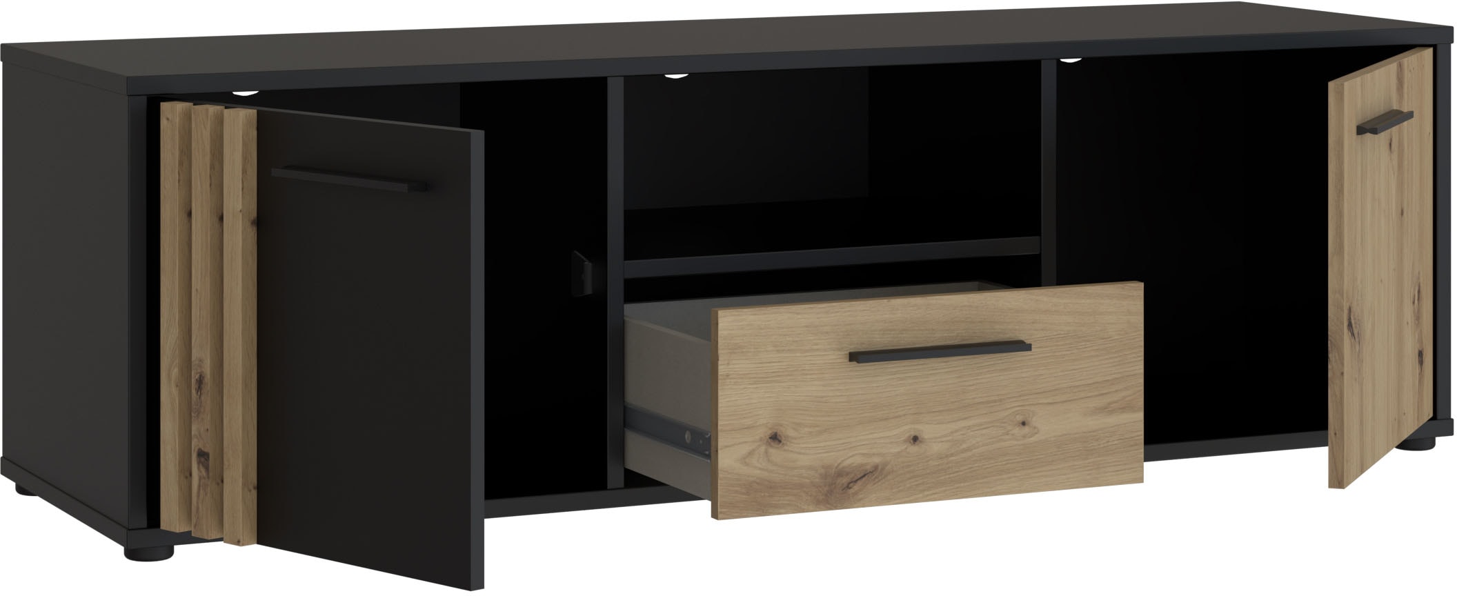 FORTE Lowboard »Cardigan TV-Board, TV-Schrank«, TV-Board, 2 farbig, Stauraum Kabelführung