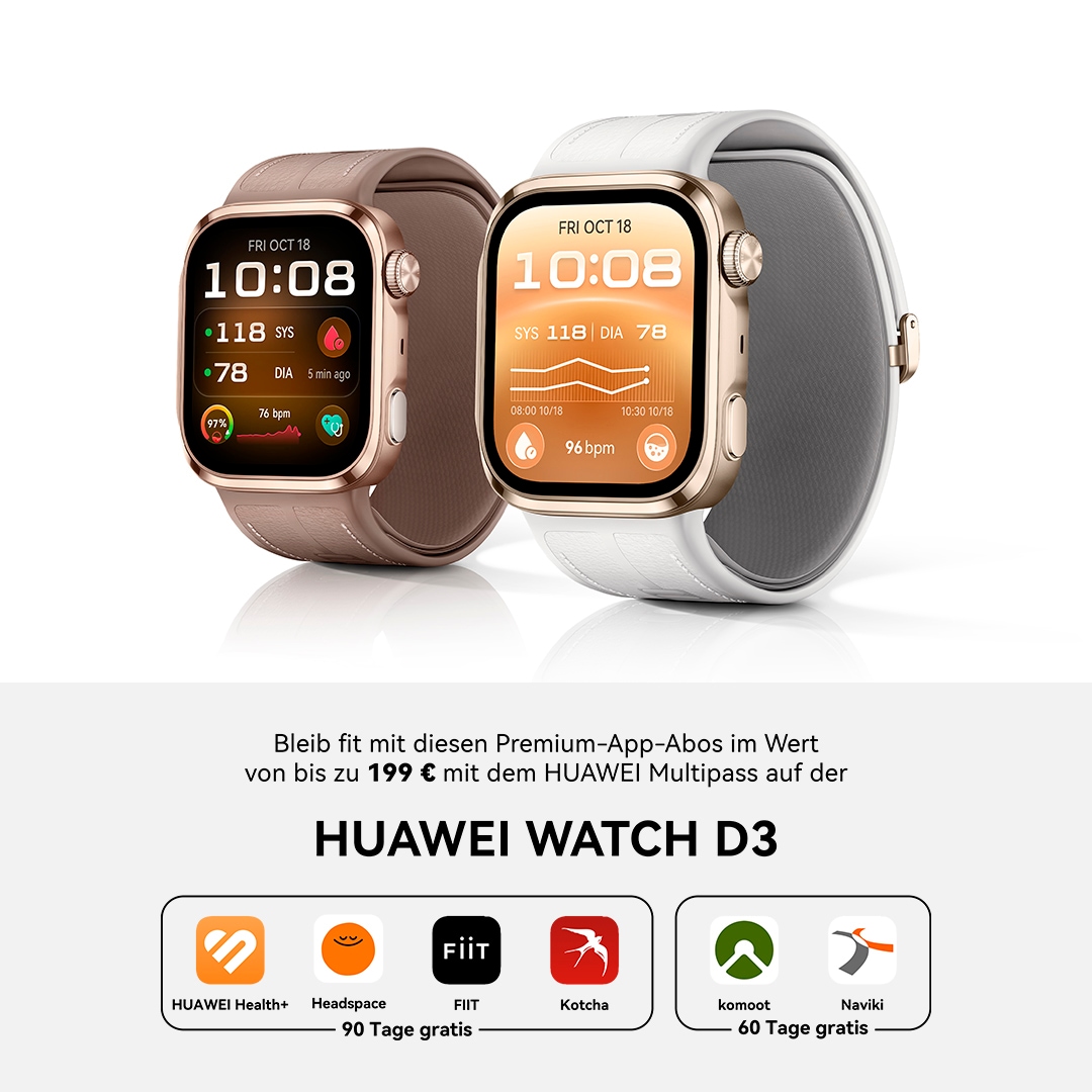 Huawei Smartwatch »Watch D3 Blutdruck«(/ 1,92 ″)