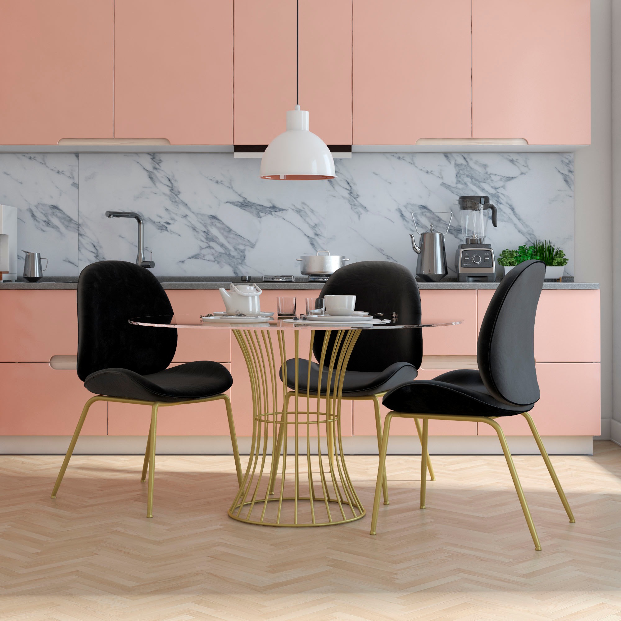 CosmoLiving by Cosmopolitan Esszimmerstuhl »Astor«, 1 St., Veloursstoff, Si günstig online kaufen