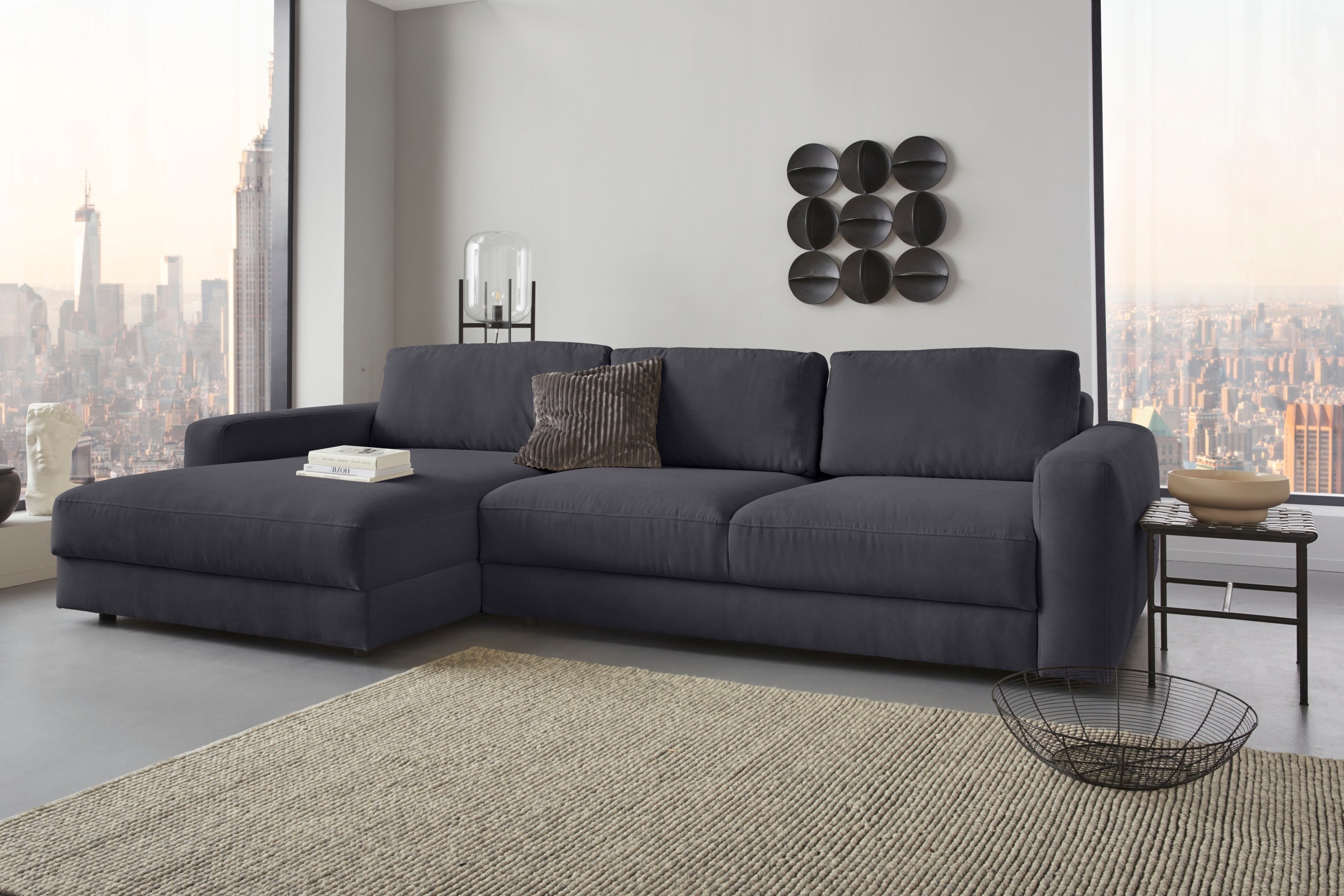 Home affaire Ecksofa »Bloomfield, elegant, viel Platz, Mega Couch, Breite 3 günstig online kaufen