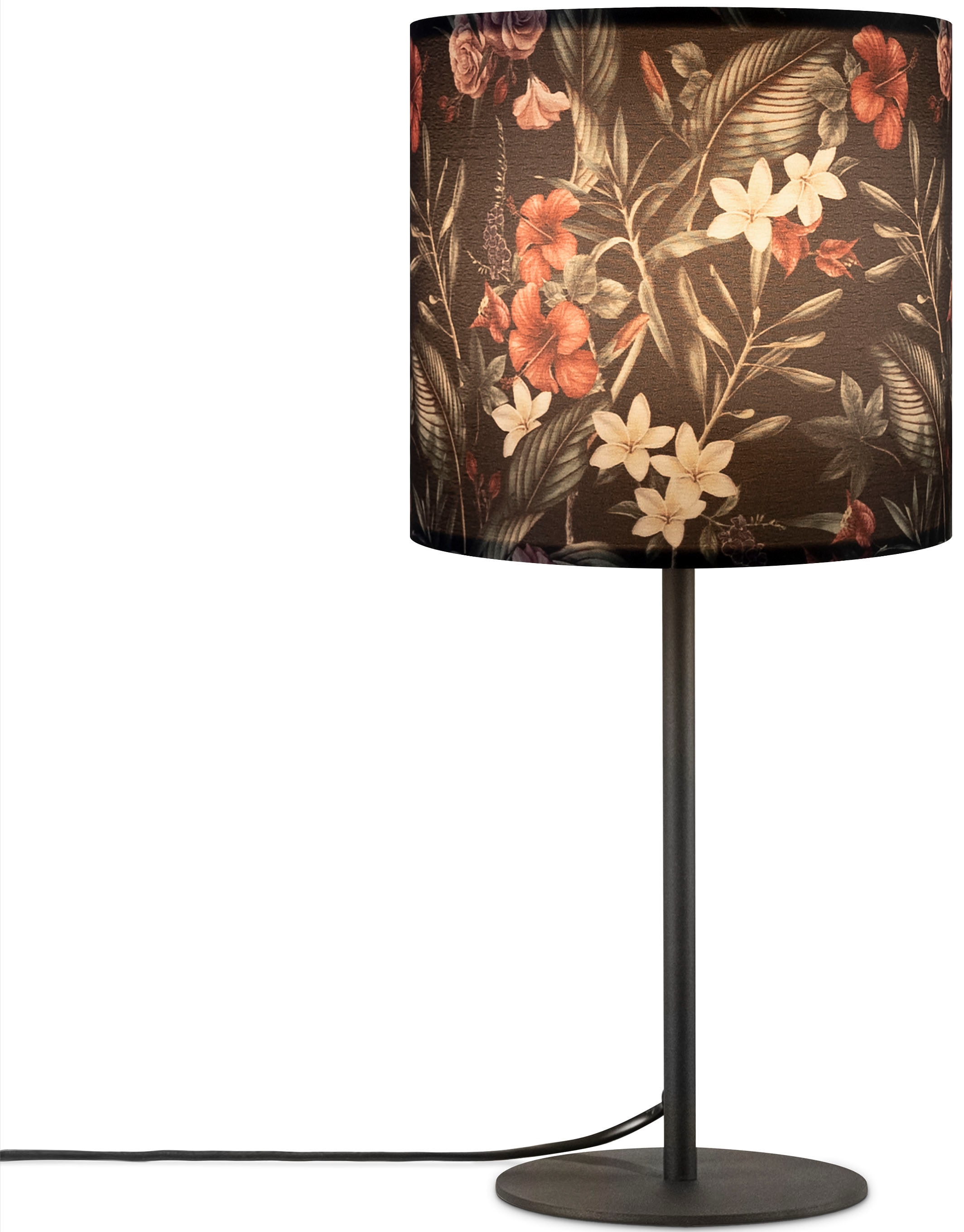 Paco Home Tischleuchte »Luca Flower«, Leuchtmittel E14   ohne Leuchtmittel, günstig online kaufen