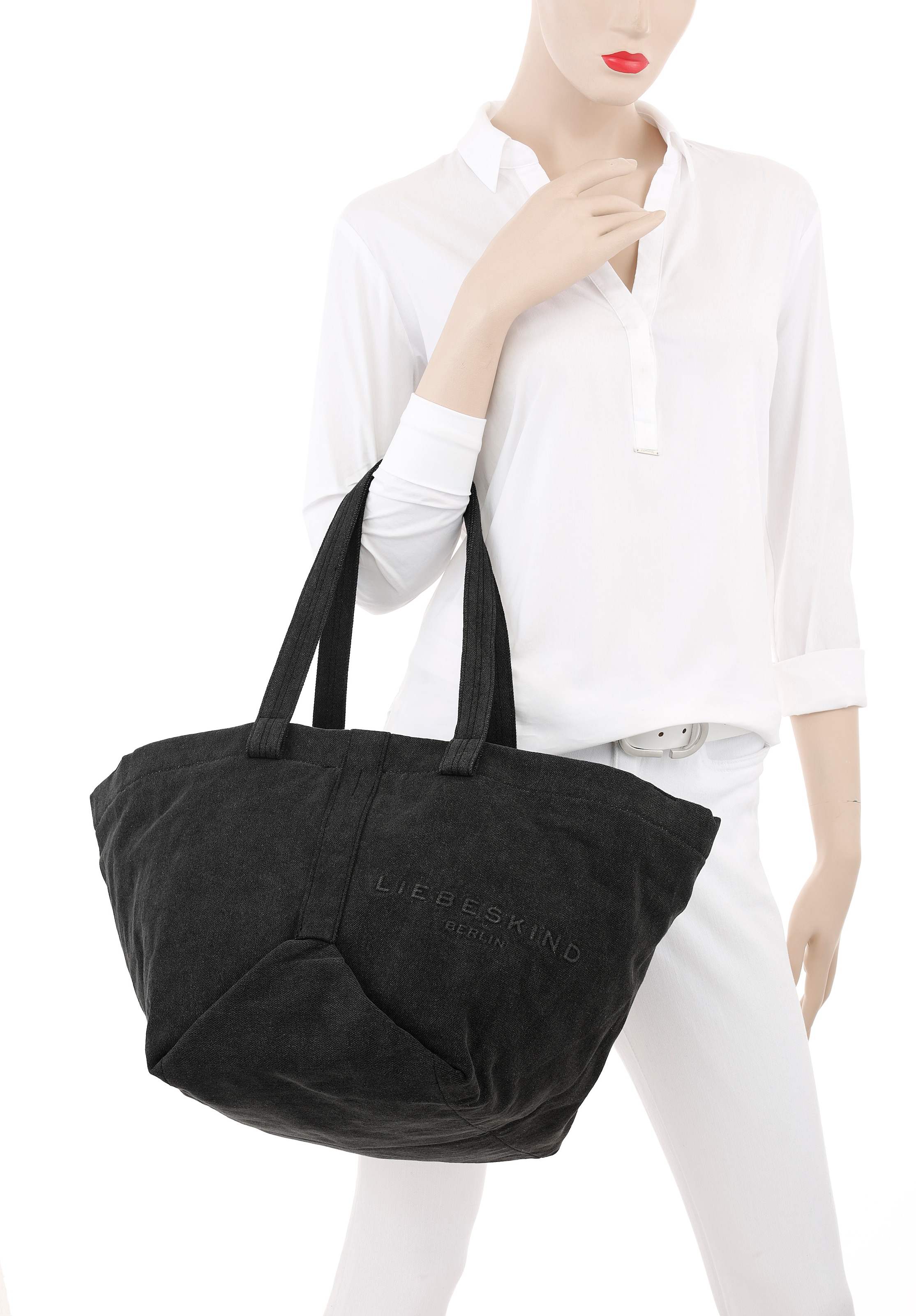 Liebeskind Berlin Shopper »Shopper ELVIRA DENIM«, Henkeltasche, Schultertasche, Handtasche Damen