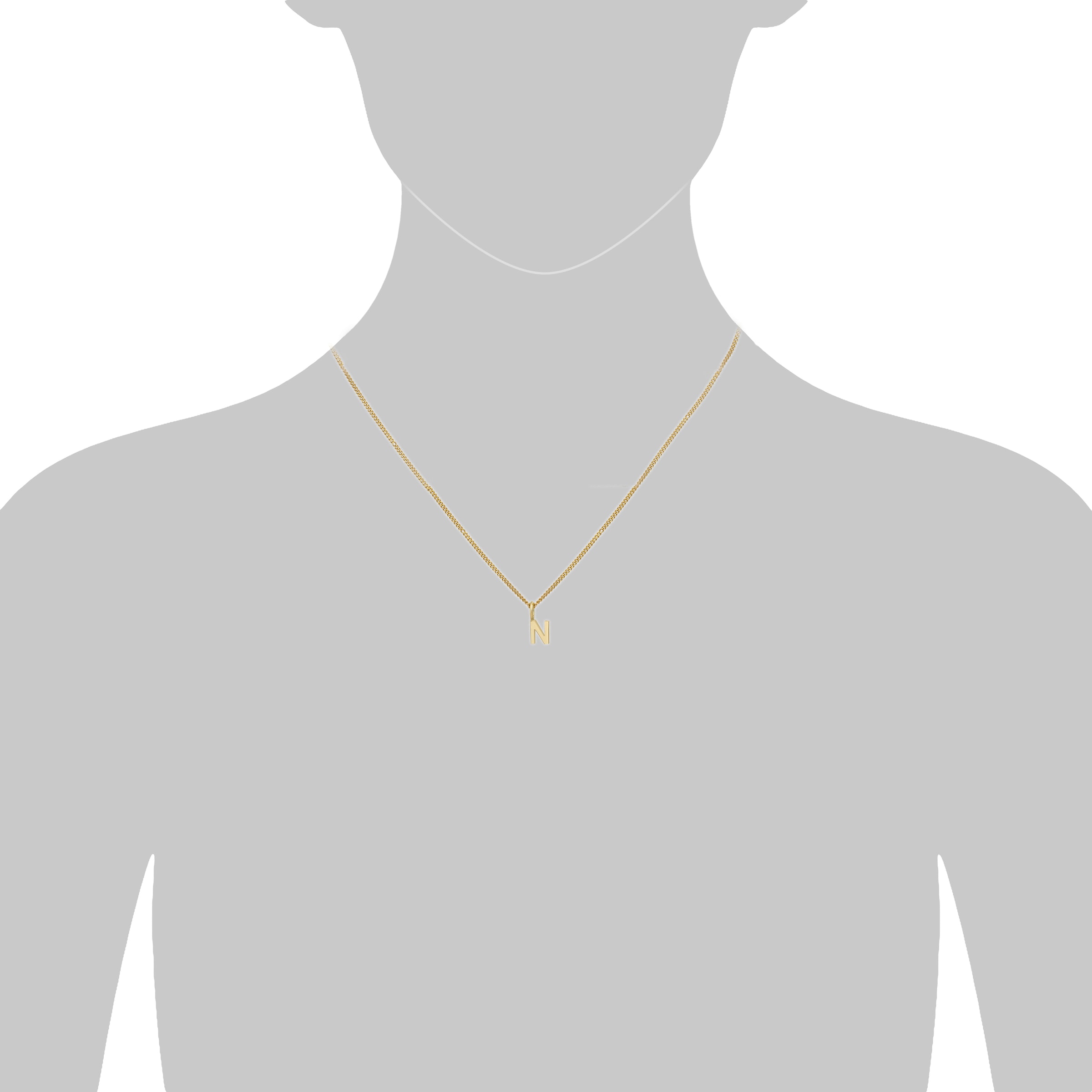 Orolino Kette mit Anhänger »Gold 375 mit Anhänger 42/45cm lang Buchstabe N«