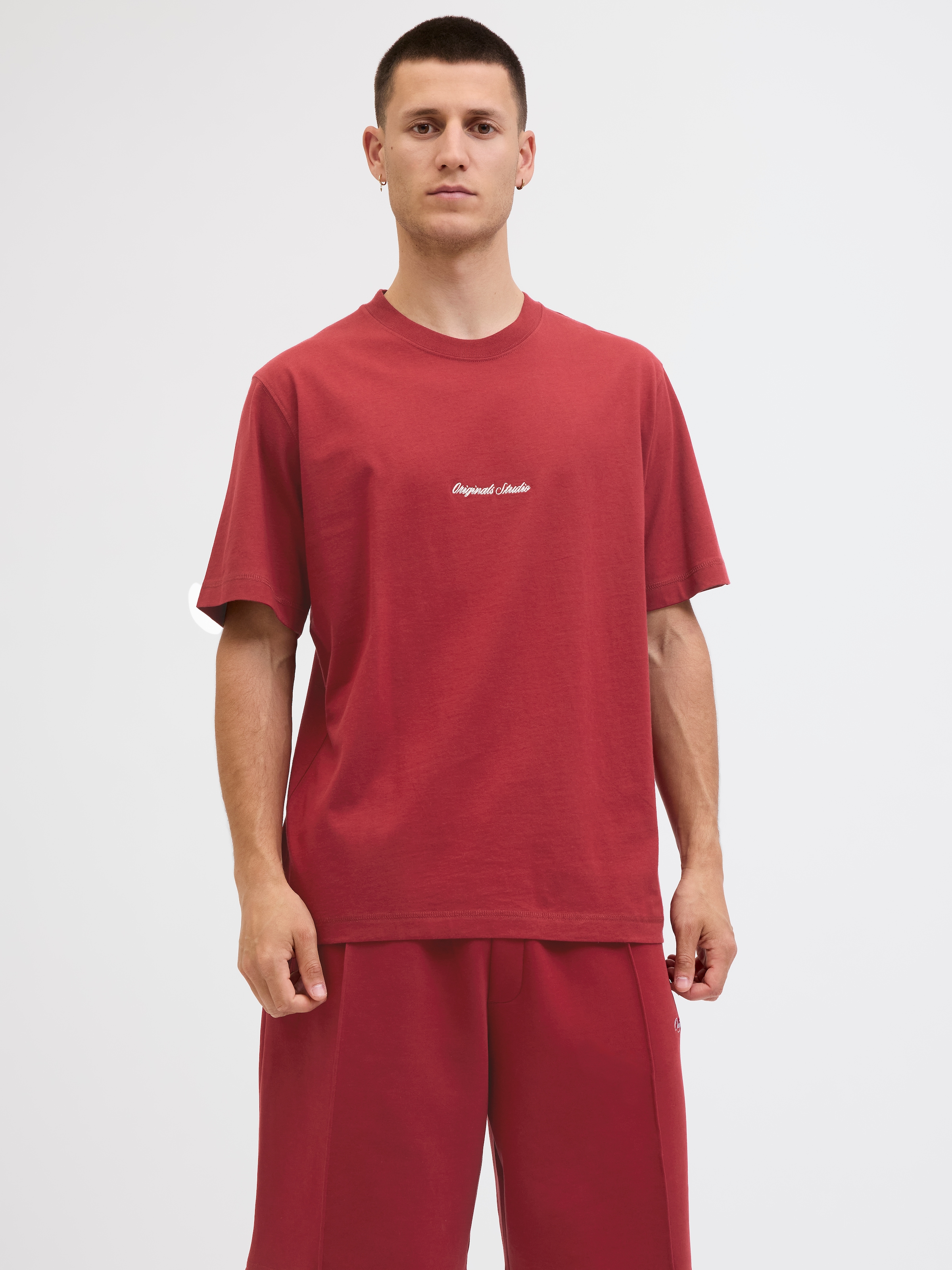 Jack & Jones Rundhalsshirt »JORNORREBRO EMB TEE SS CREW NECK NOOS« Baumwolle, locker geschnitten