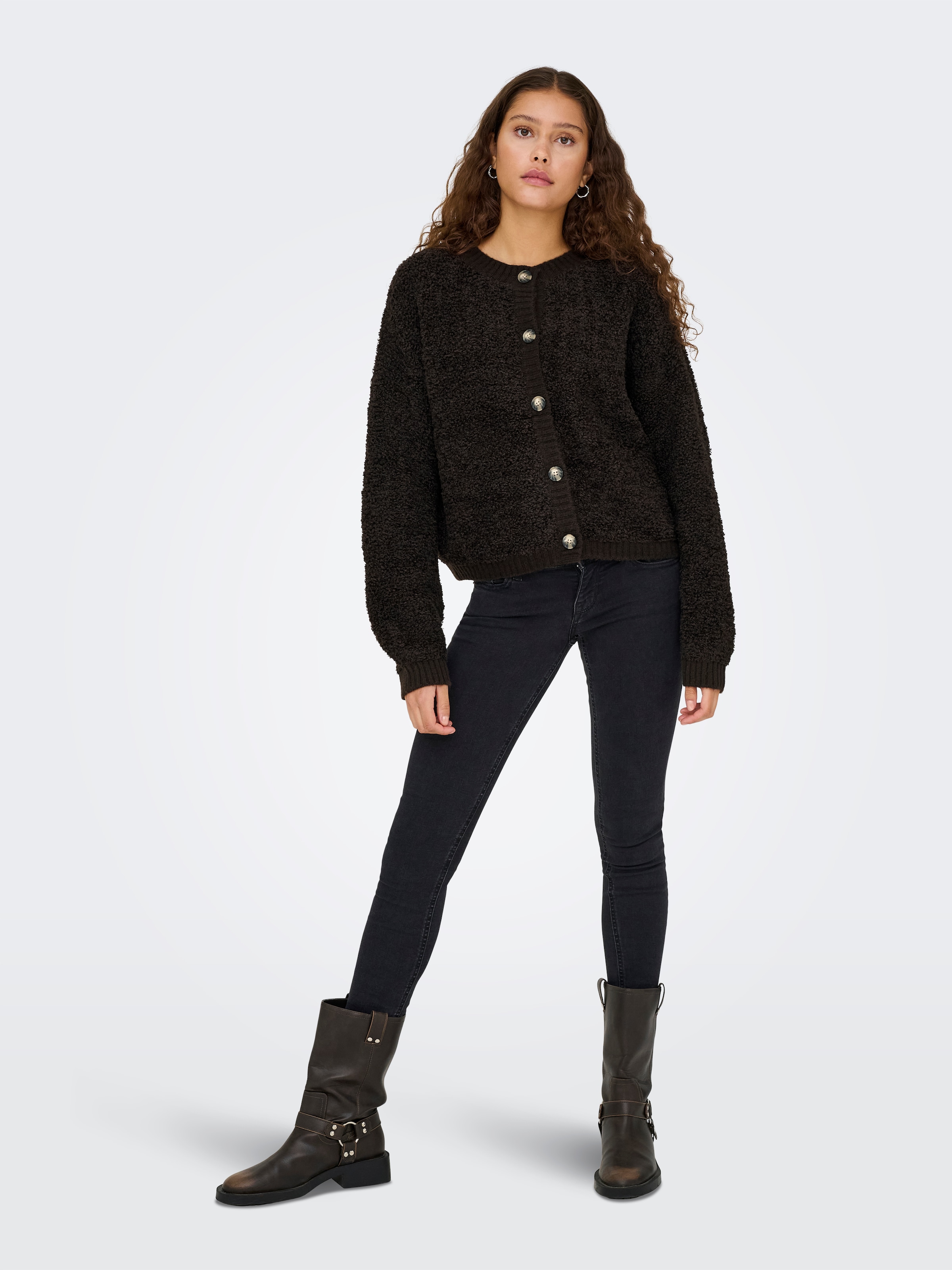 JDY Strickjacke »JDYEIRA LIFE L/S O-NECK CARDIGAN KNT« Materialmix