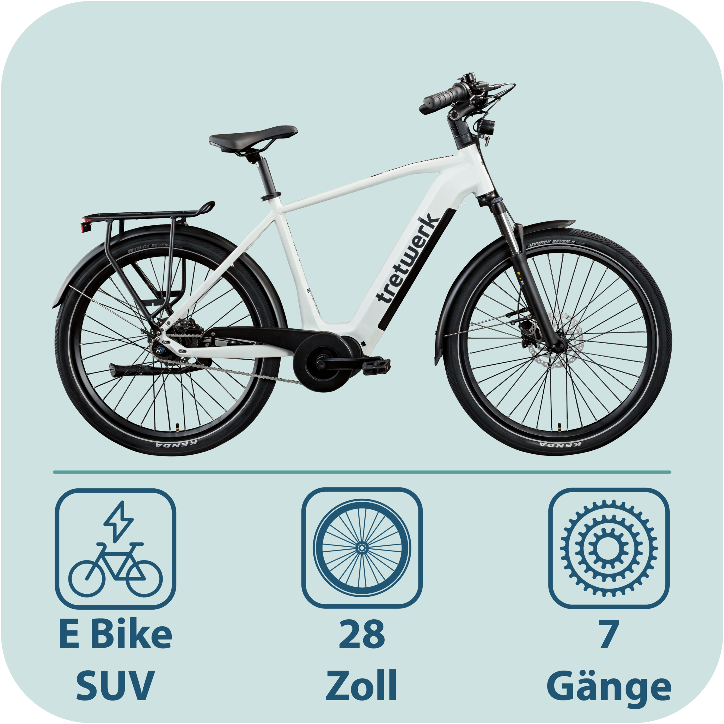 Tretwerk »Amber Nexus« 7 Gang Nabenschaltung Mittelmotor 250 W