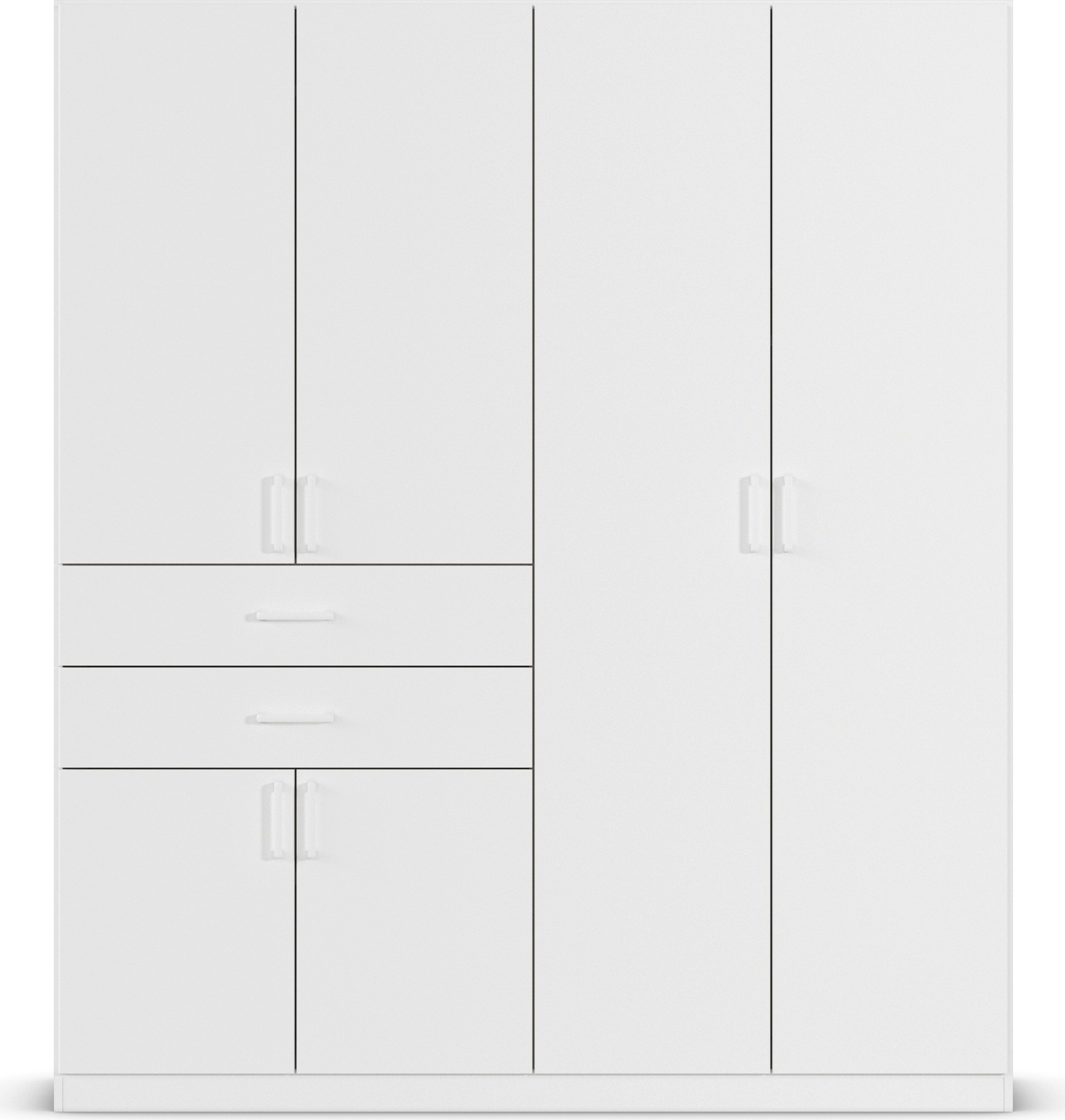 rauch Drehtürenschrank »Kleiderschrank Schrank Garderobe MAIKA mit Dekor-Front«, 2 Schubladen, in verschiedenen Breiten, Höhen, Farben, MADE IN GERMANY