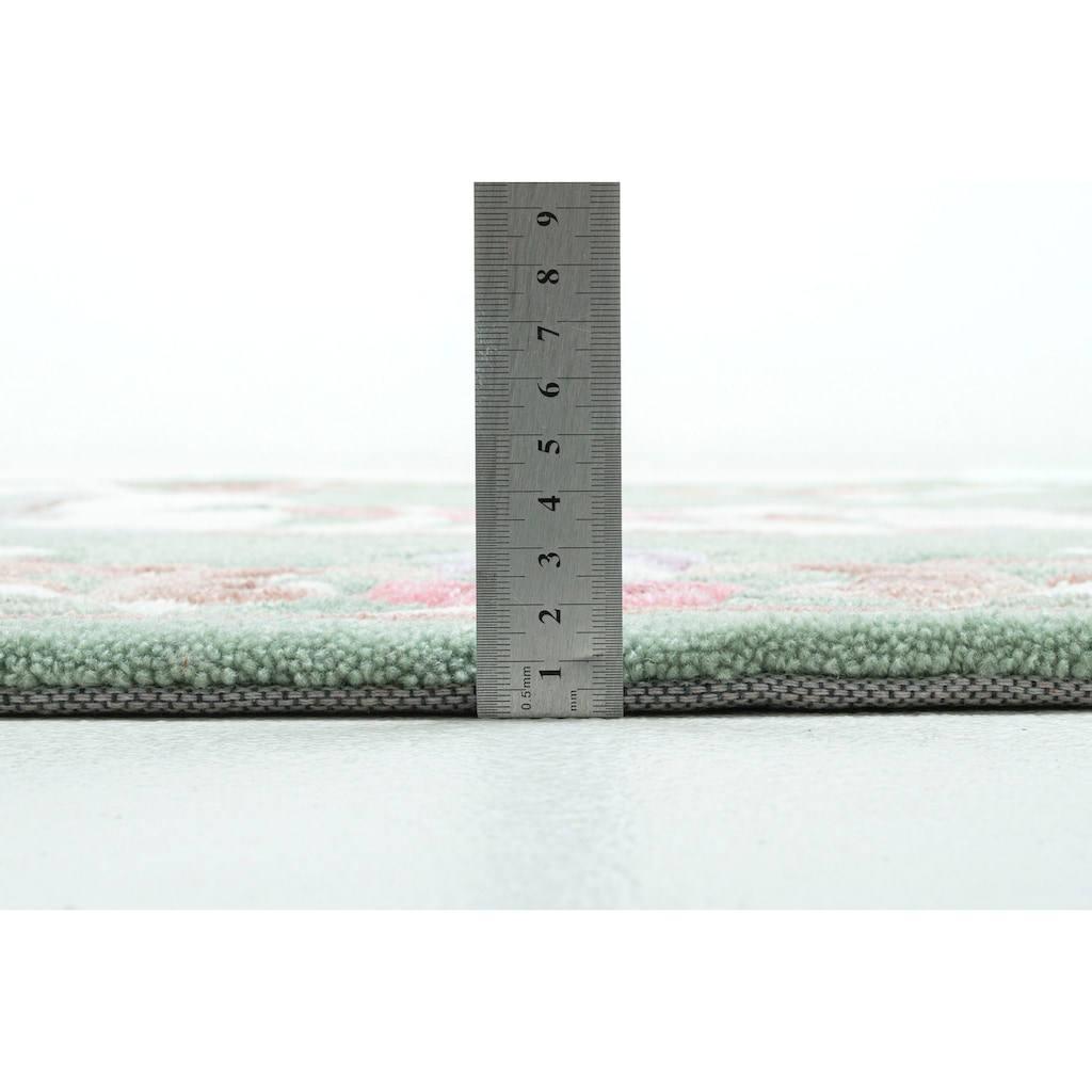 THEKO Teppich »Ming«, oval, 14 mm Höhe, hochwertiges Acrylgarn, ideal im Wohnzimmer & Schlafzimmer