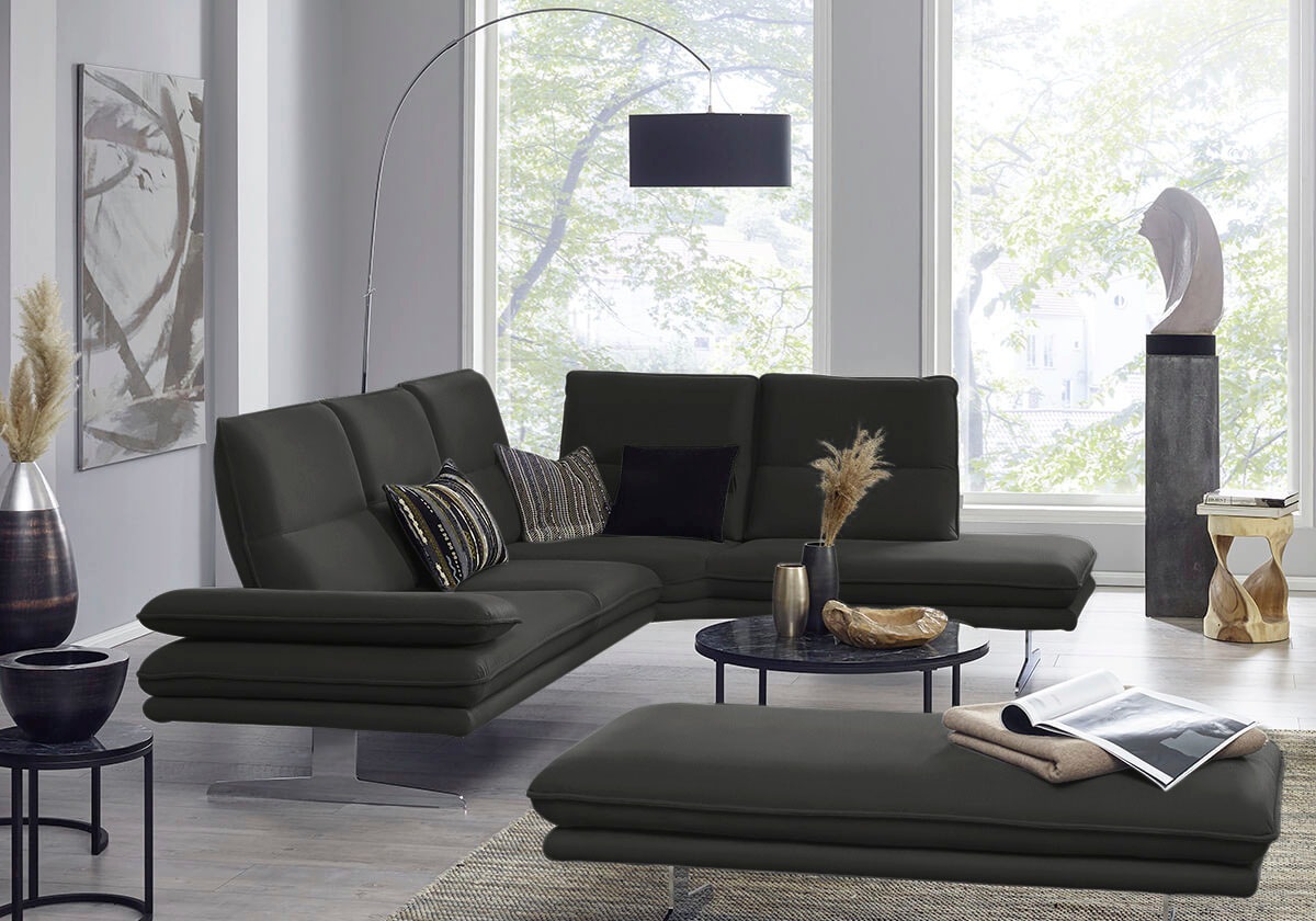 W.SCHILLIG Ecksofa »broadway, Designsofa, mit tollem Sitzkomfort, L-Form«, Sitztiefenverstellung, Kopfteil- & Seitenteilverstellung, Breite 284cm