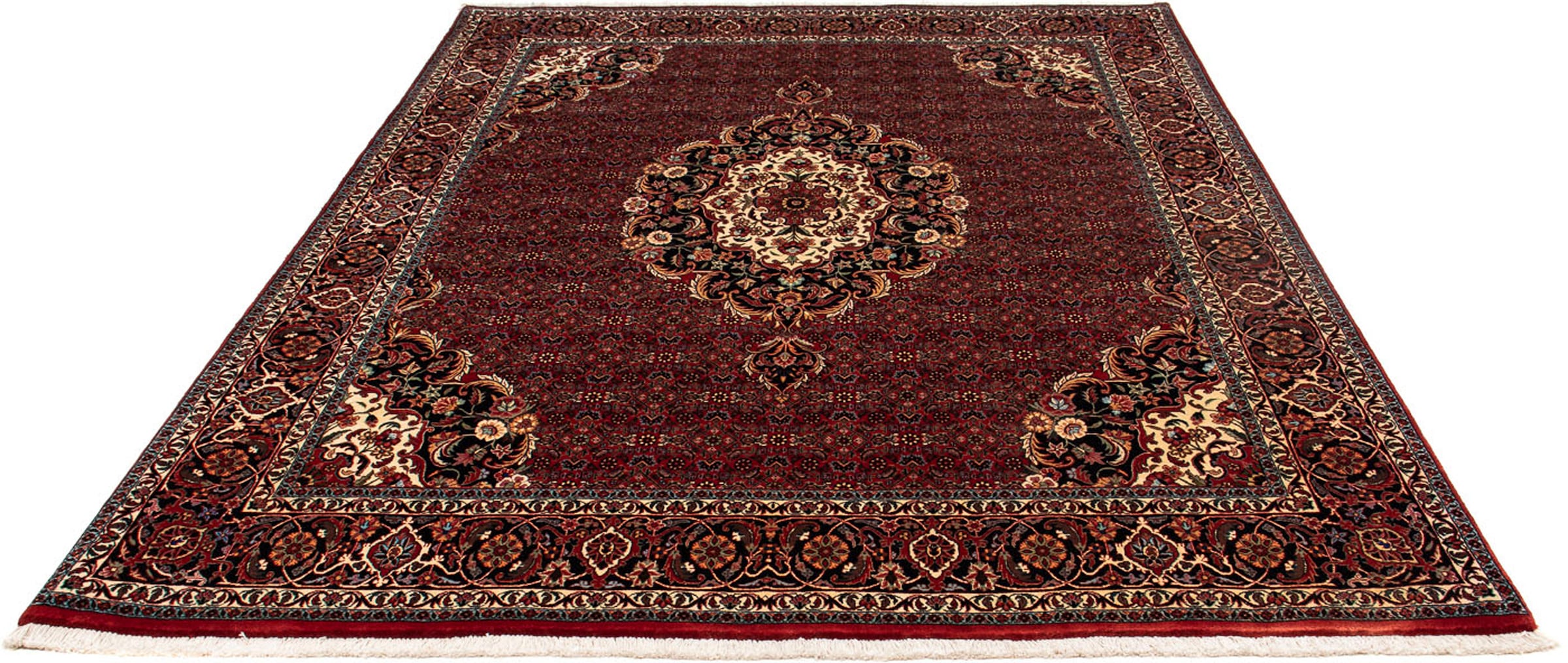 Bild von morgenland Orientteppich »Perser - Bidjar - 257 x 203 cm - dunkelrot«, rechteckig, Wohnzimmer, Handgeknüpft, Einzelstück mit Zertifikat