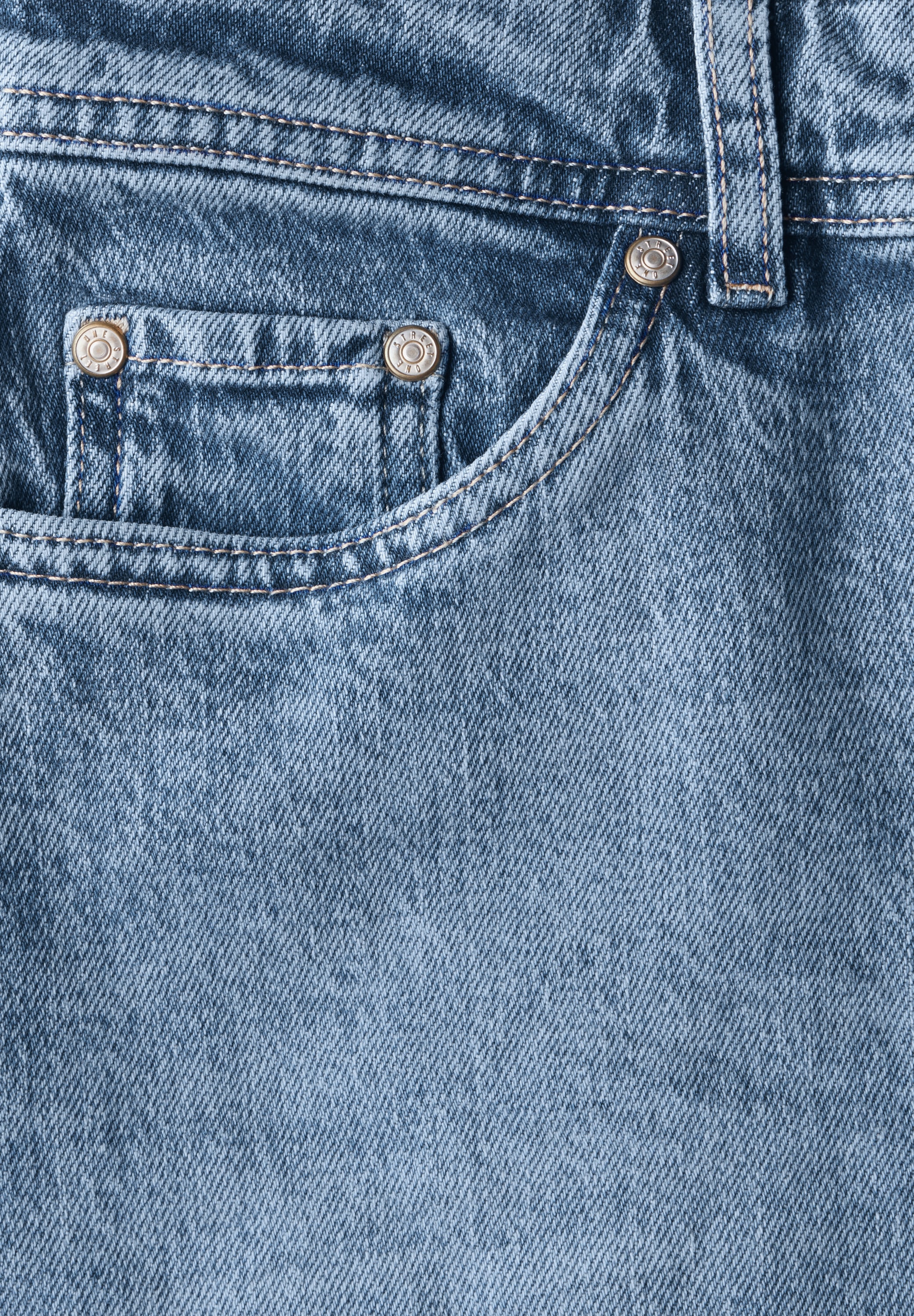 STREET ONE Jeansrock, mit Schlitz vorne