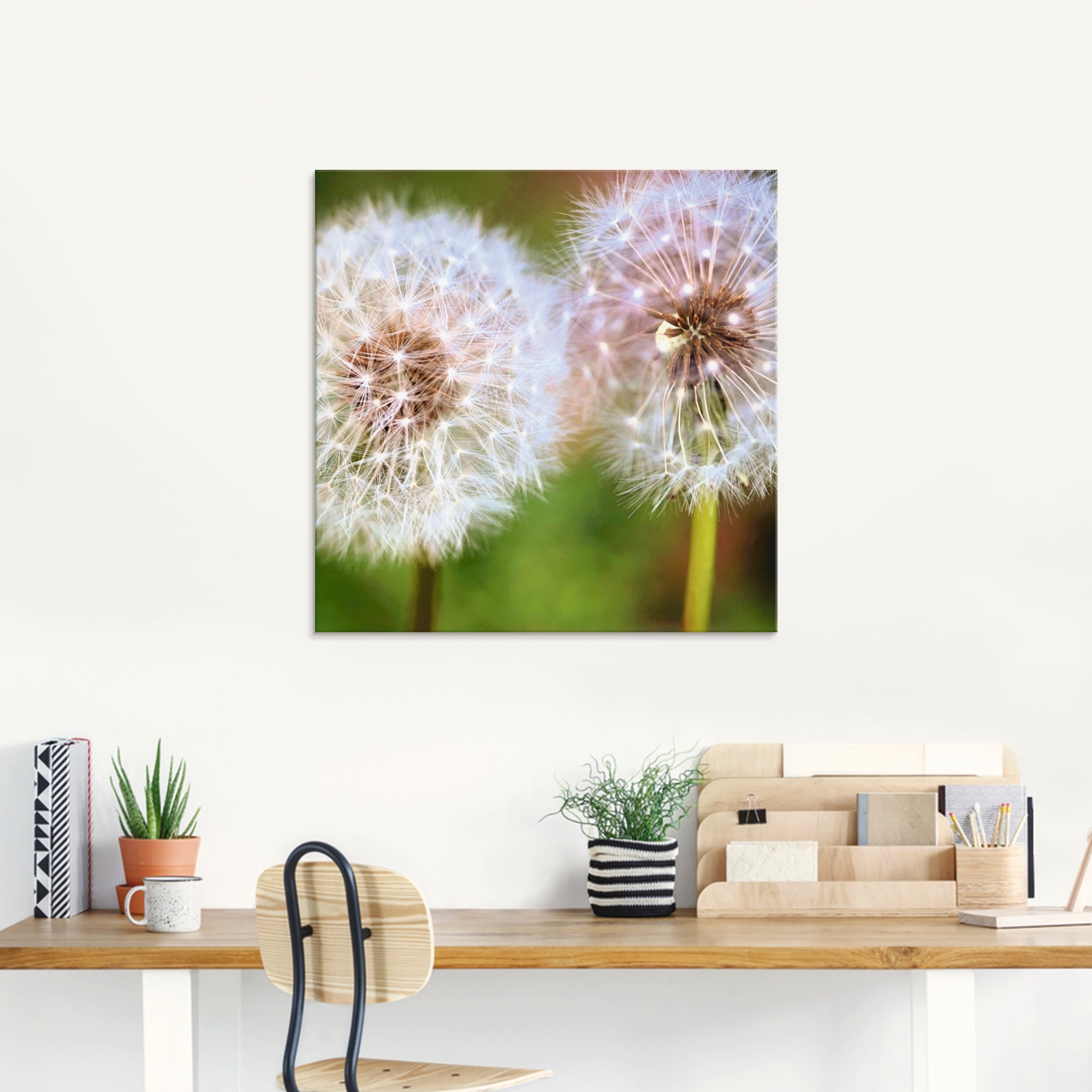 Artland Glasbild »Pusteblume Zweisamkeit«, Blumen, (1 St.), in verschiedenen Größen
