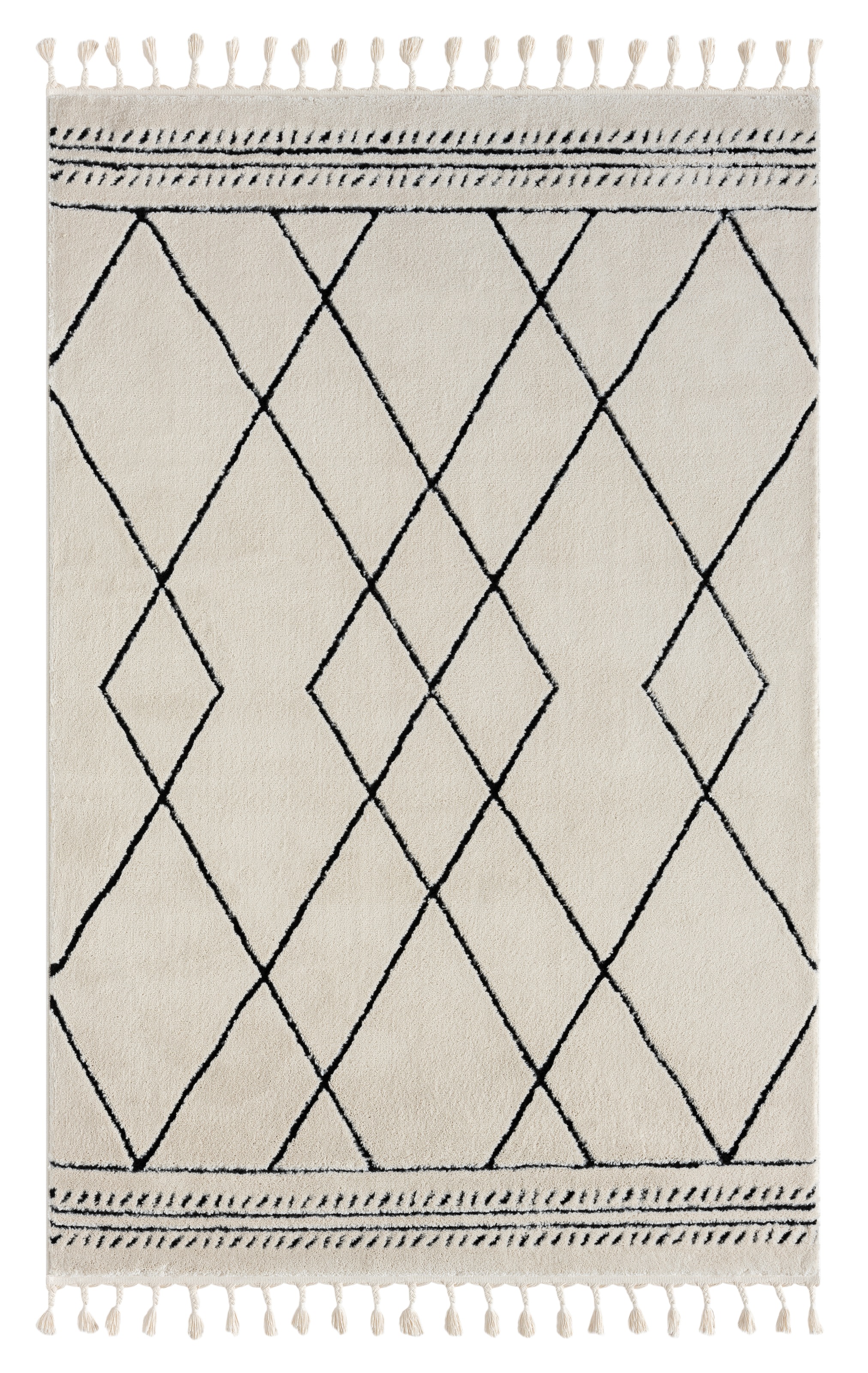 Myflair Möbel & Accessoires Hochflor-Teppich »Moroccan Design, LAGERRÄUMUNG!«, rechteckig, 24 mm Höhe, modern, marokkanisches Design, Rauten Muster, weich durch Hochflor