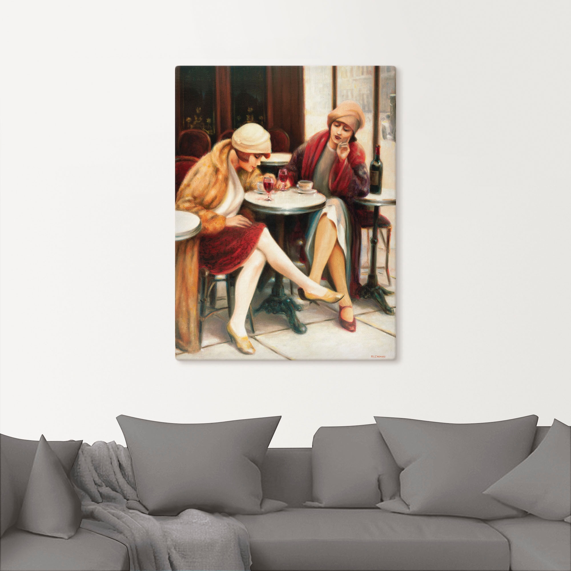 Artland Wandbild »Cafe II«, Frau, (1 St.), als Leinwandbild, Poster in vers günstig online kaufen