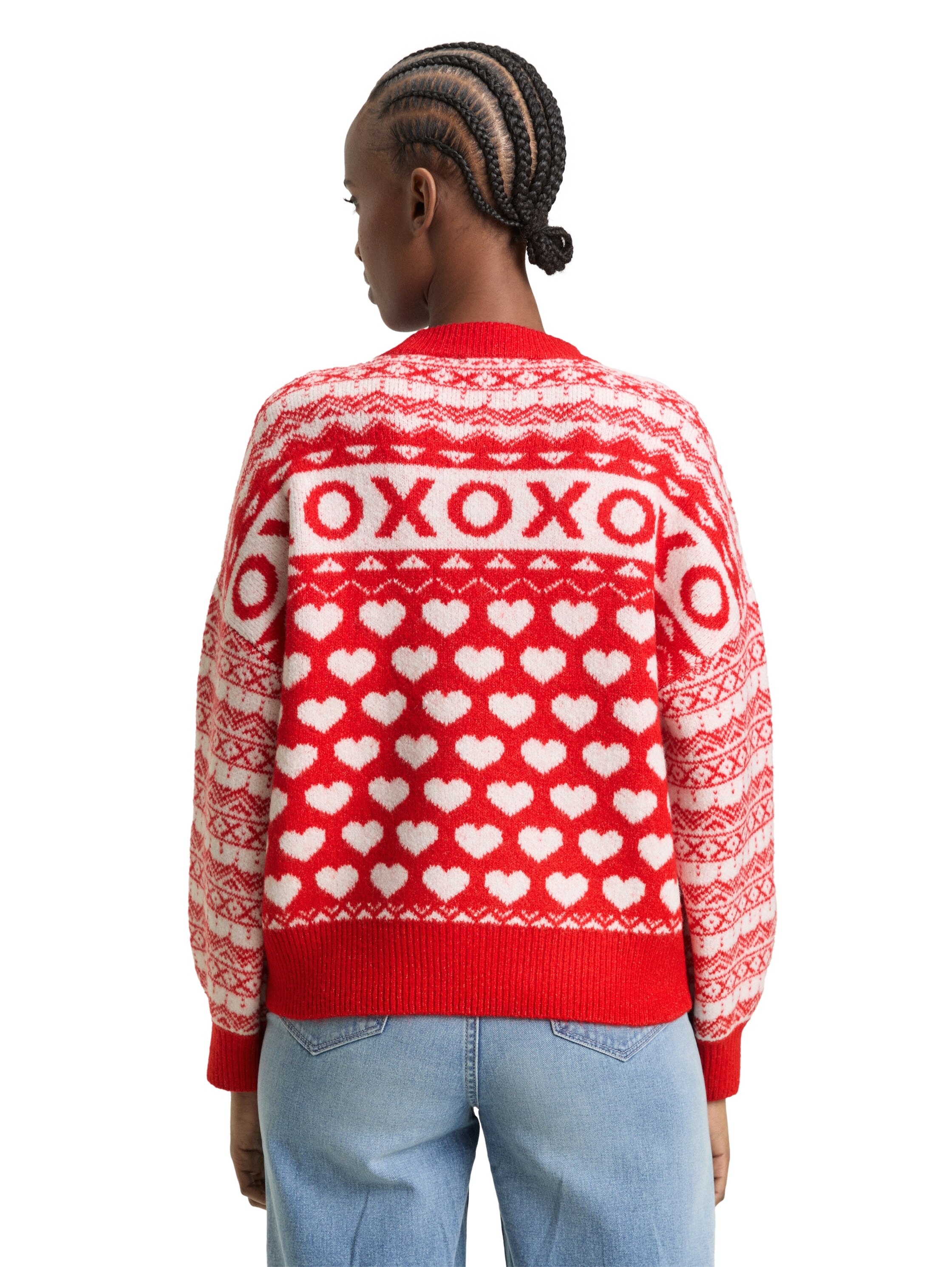 TOM TAILOR Denim Strickpullover mit Allover-Muster