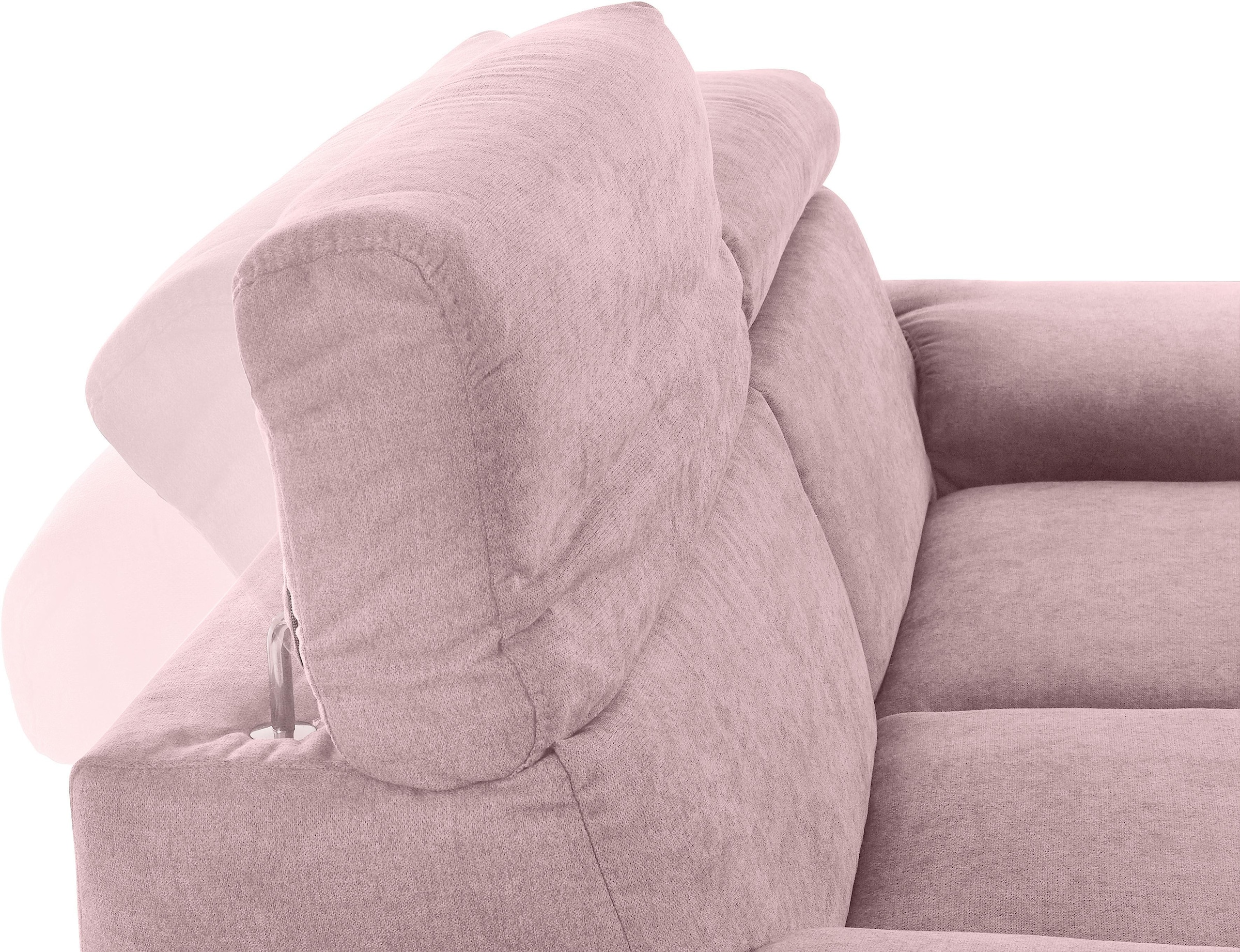 DOMO collection 2-Sitzer »Mira inklusive Kopfteilverstellung für mehr Wohlfühlkomfort«, elegant und modern, komfortabel, frei im Raum stellbar