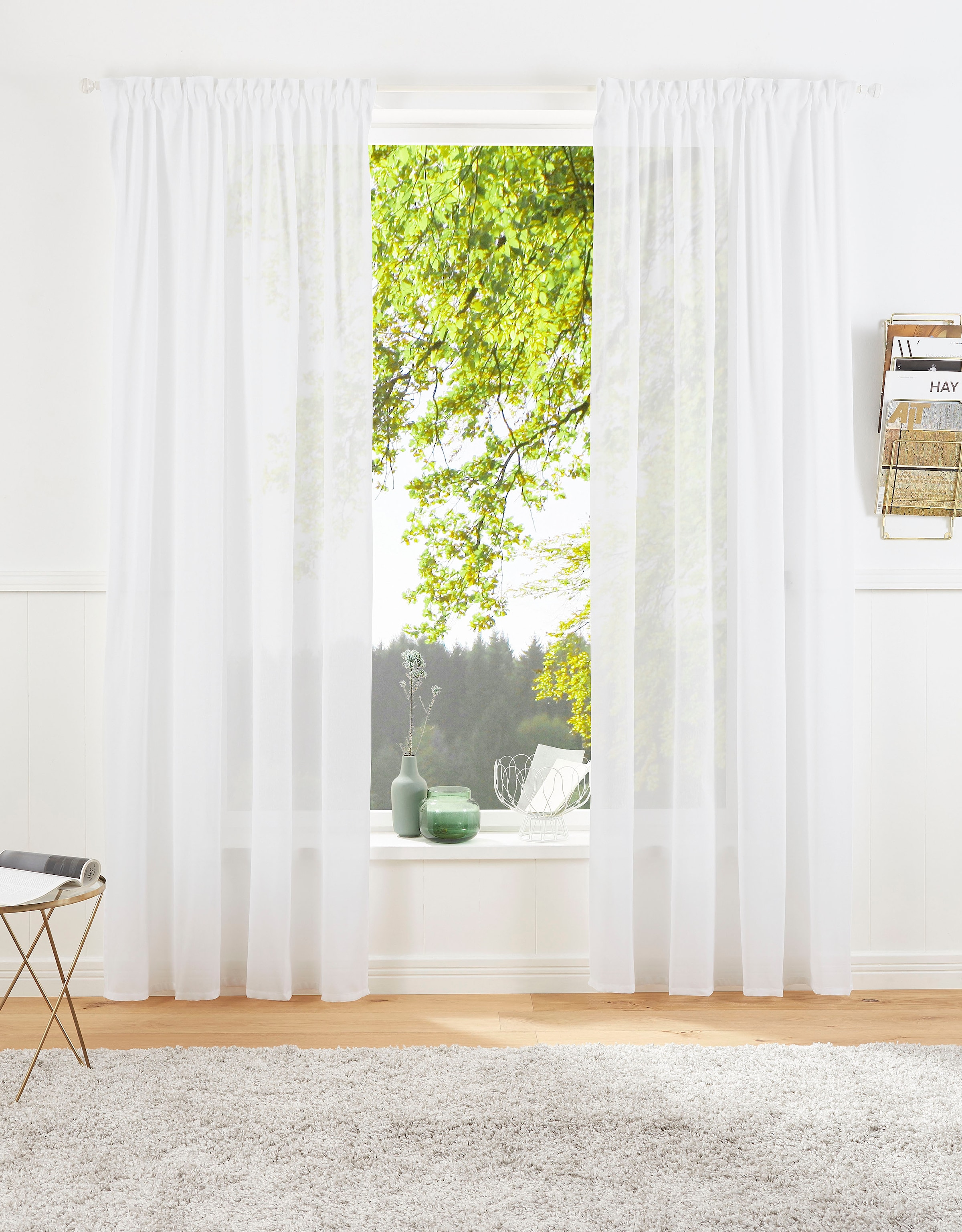 LeGer Home by Lena Gercke Vorhang »Lanea«, (1 St.), Leinenoptik, 1 Schal, v günstig online kaufen