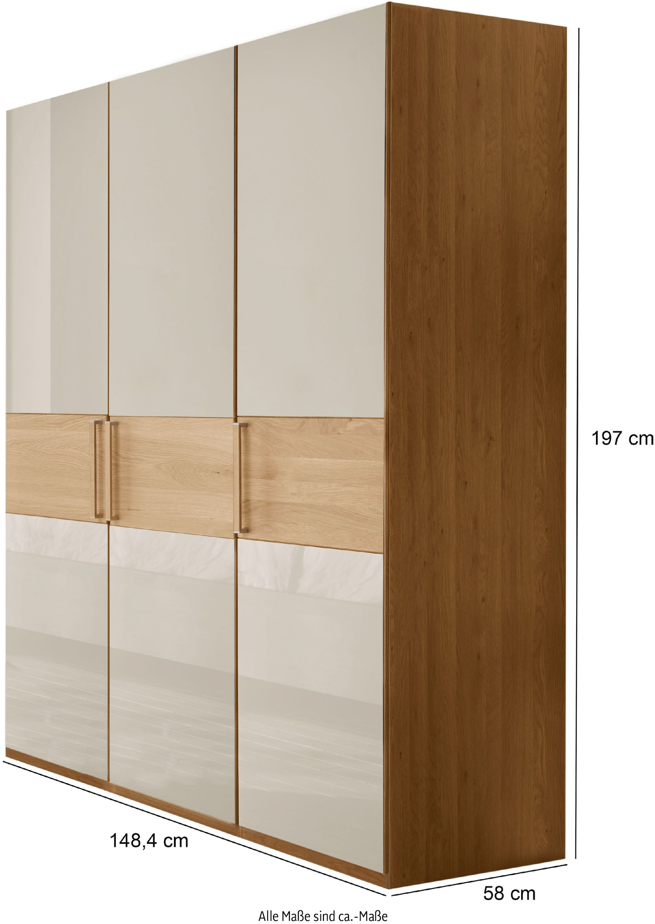 WIEMANN Drehtürenschrank »Kiruna« mit Champagnerglas