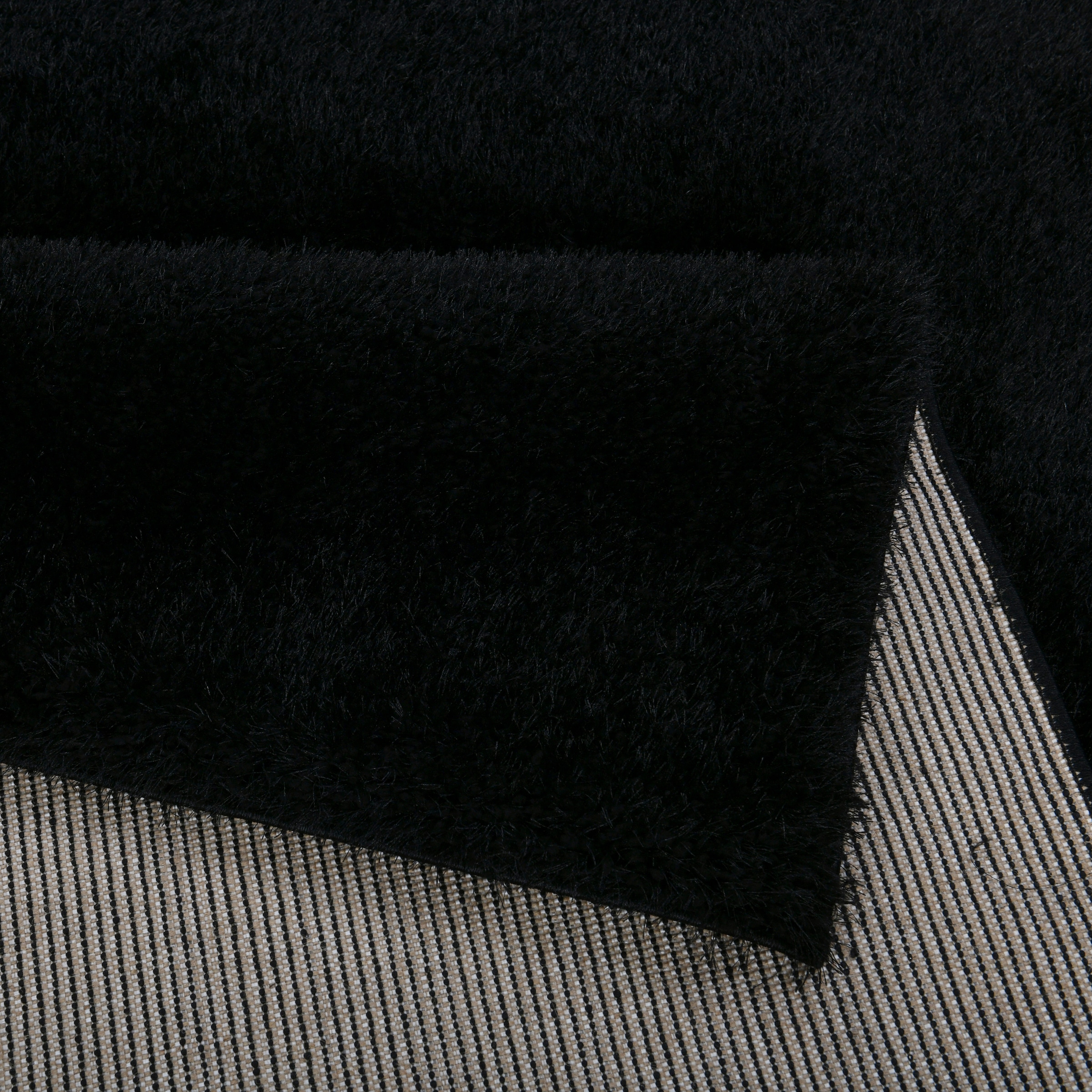 Home affaire Hochflor-Teppich »Malin«, rechteckig, Shaggy in Uni-Farben, einfarbig, leicht glänzend, besonders weich