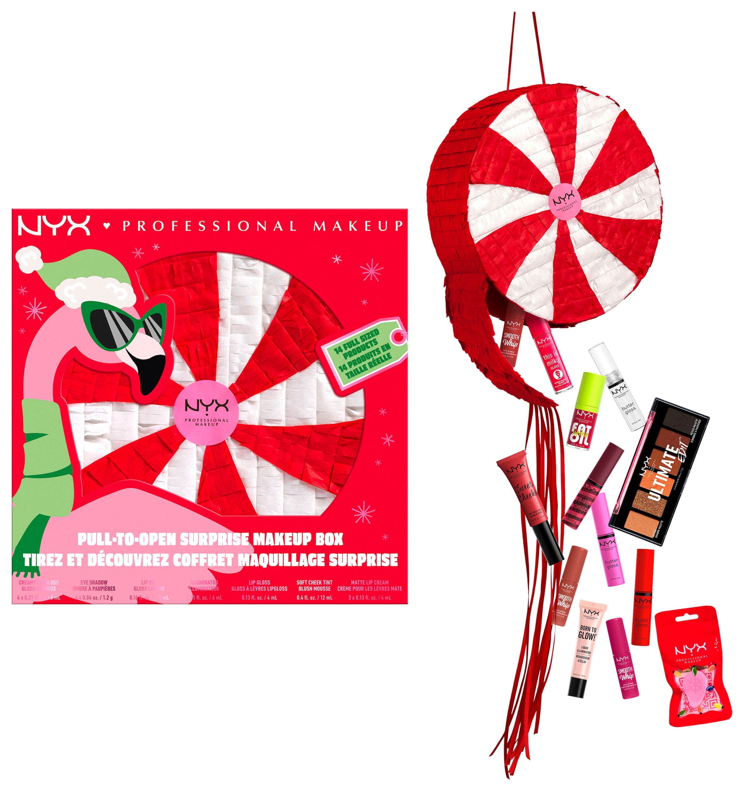 NYX Schmink-Set »NYX Professional Makeup Pull to Sleigh Surprise Makeup Box«, (Set, 14 tlg.)