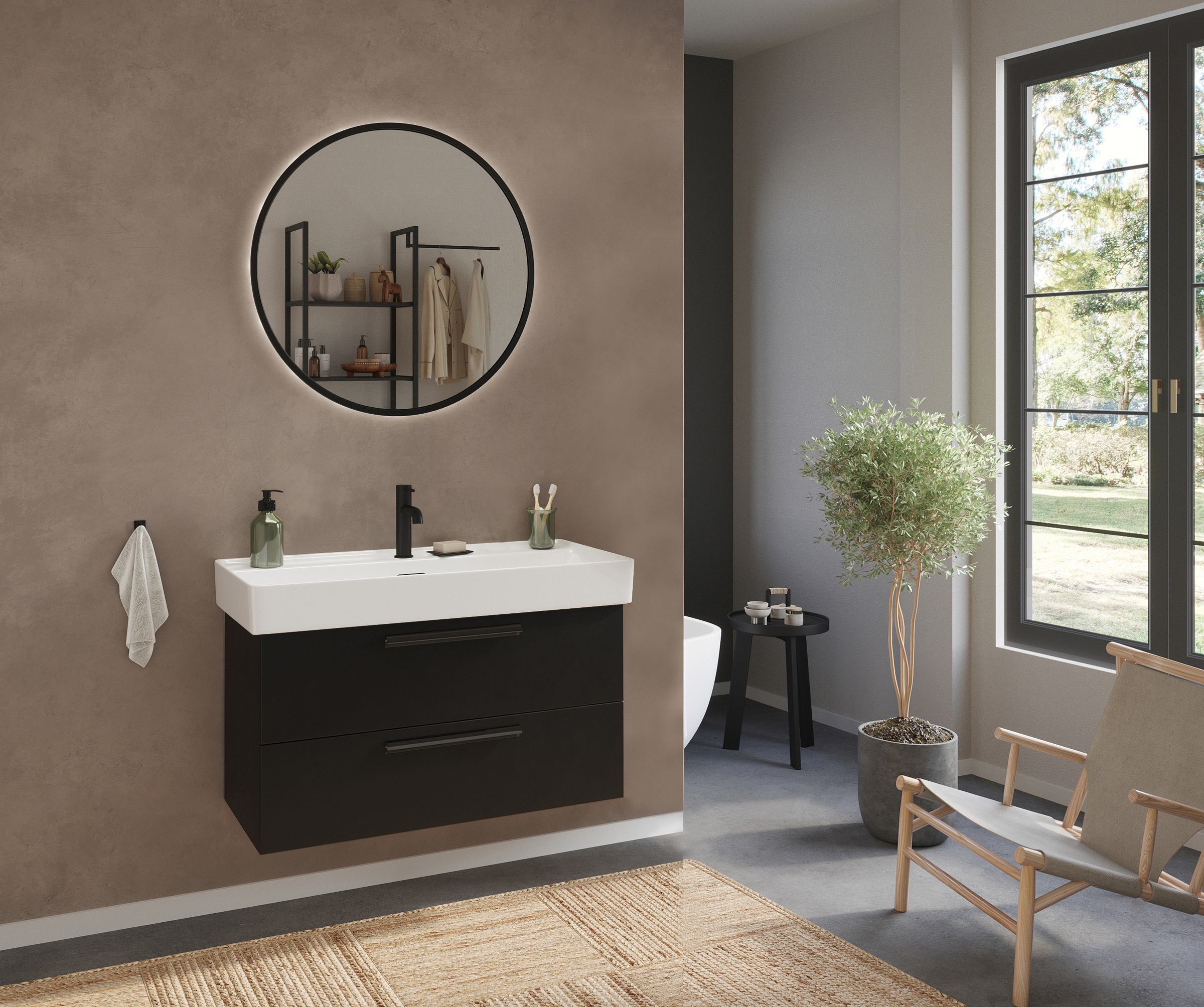 welltime Badmöbel-Set »SALVADA, 2tlg-Set, gedämpfte Scharniere, Softclose, günstig online kaufen