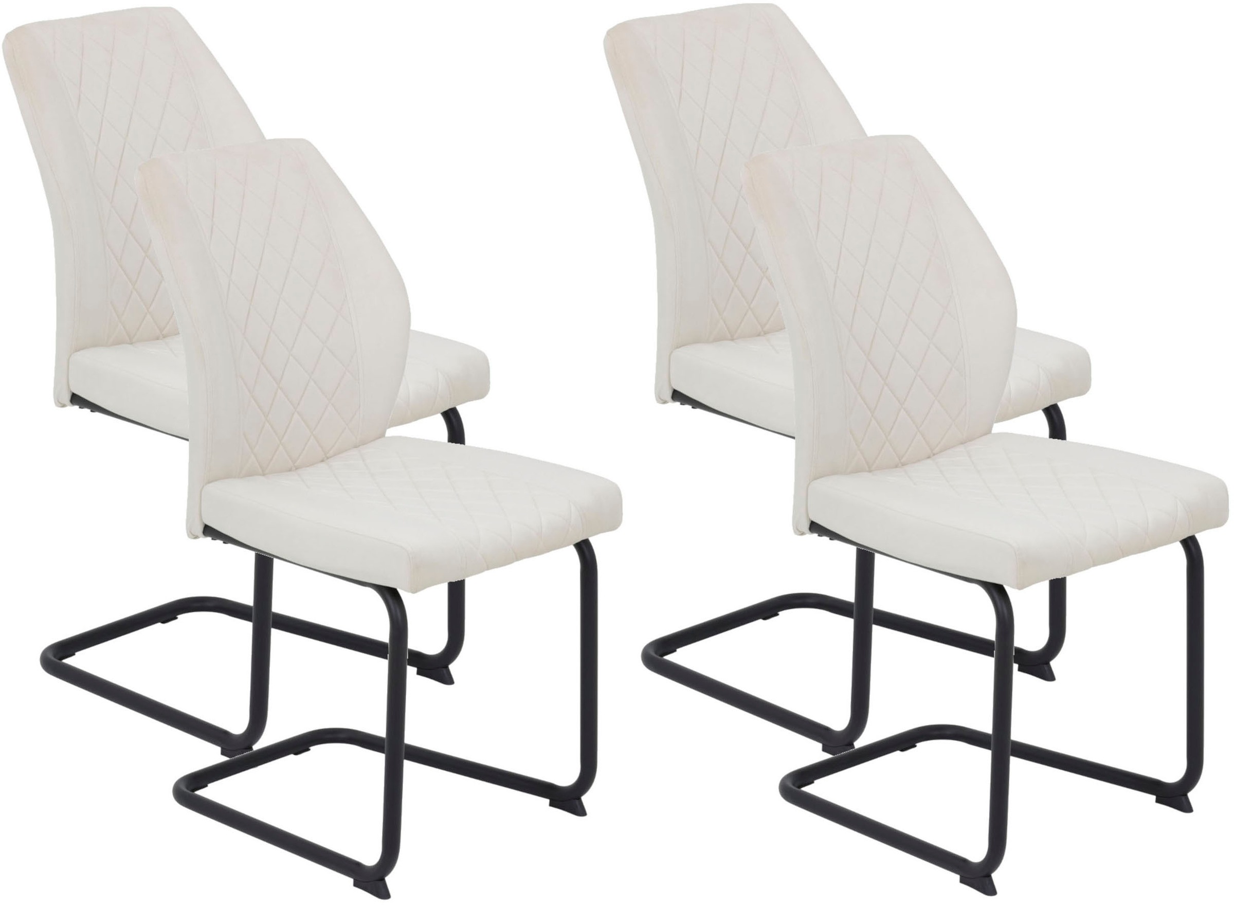 HELA Freischwinger »OSLO«, (Set), 4 St., Microfaser-Samtvelours, Freischwin günstig online kaufen