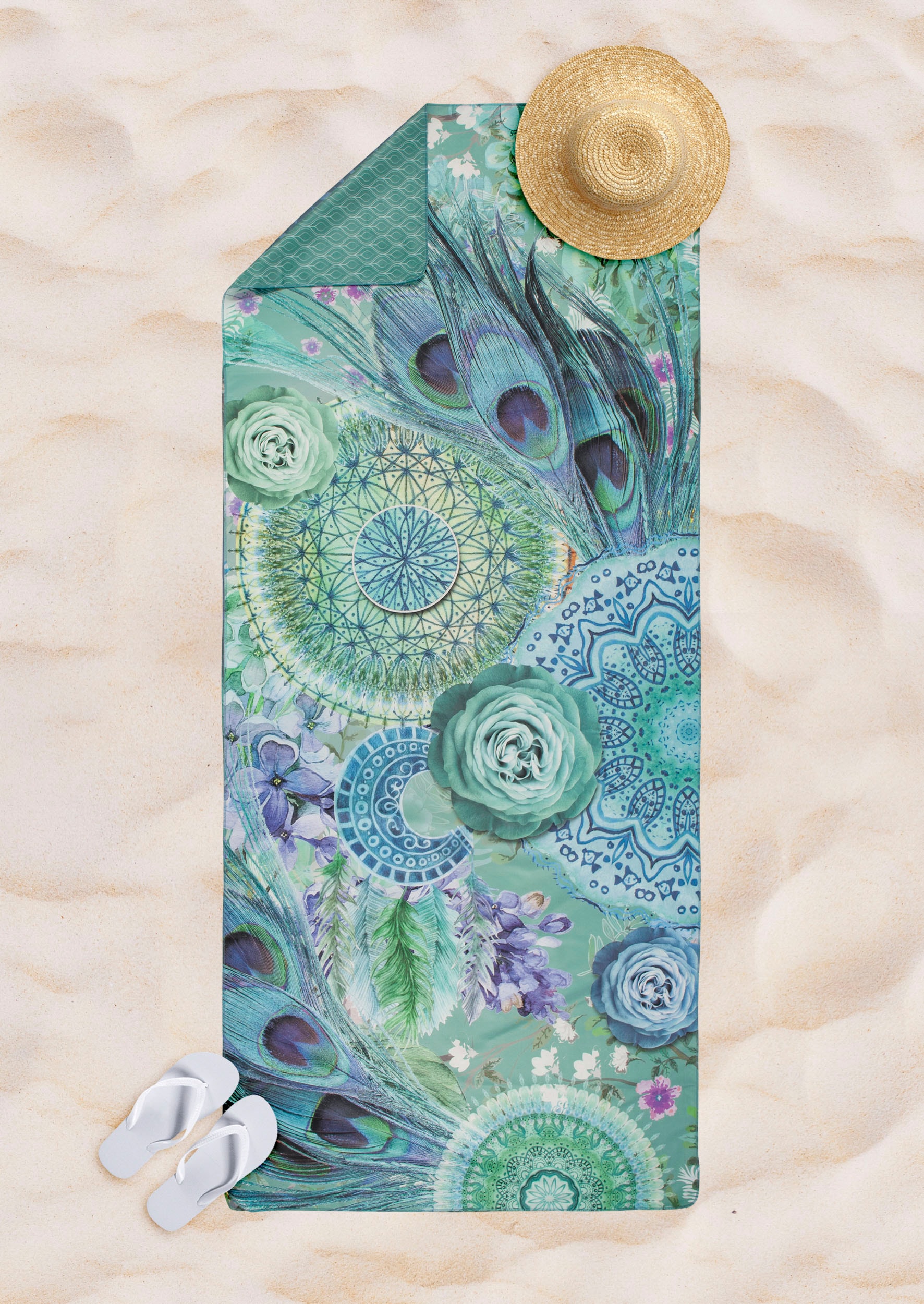 hip Reisehandtuch »Kari« Mikrofaser, 75x180, Schnelltrocknend, Reisen, Sport, Yoga, Wendeoptik