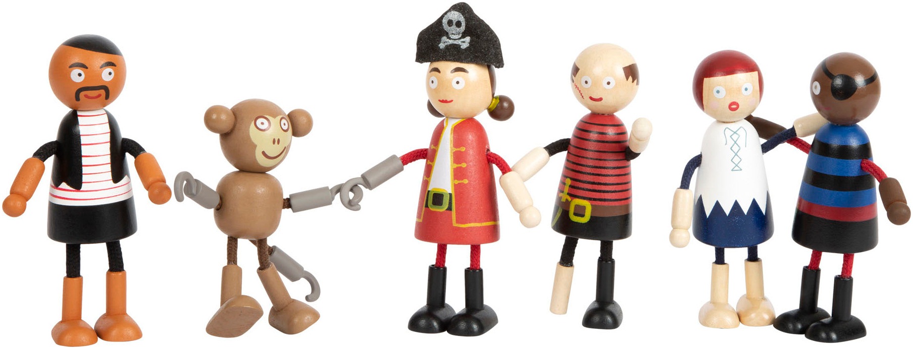 Small Foot Biegepuppe »Piraten Figuren«, (Set)