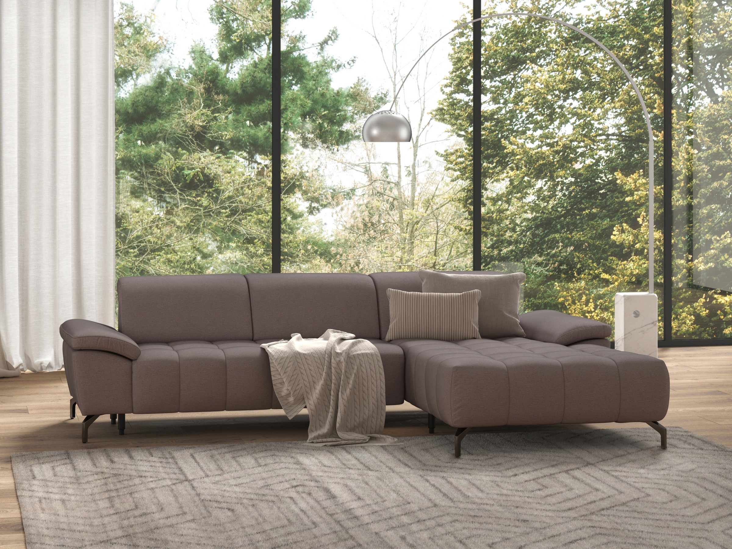 sit&more Ecksofa »Cool L-Form«, wahlweise mit Kopfteilverstellung und Vorzi günstig online kaufen