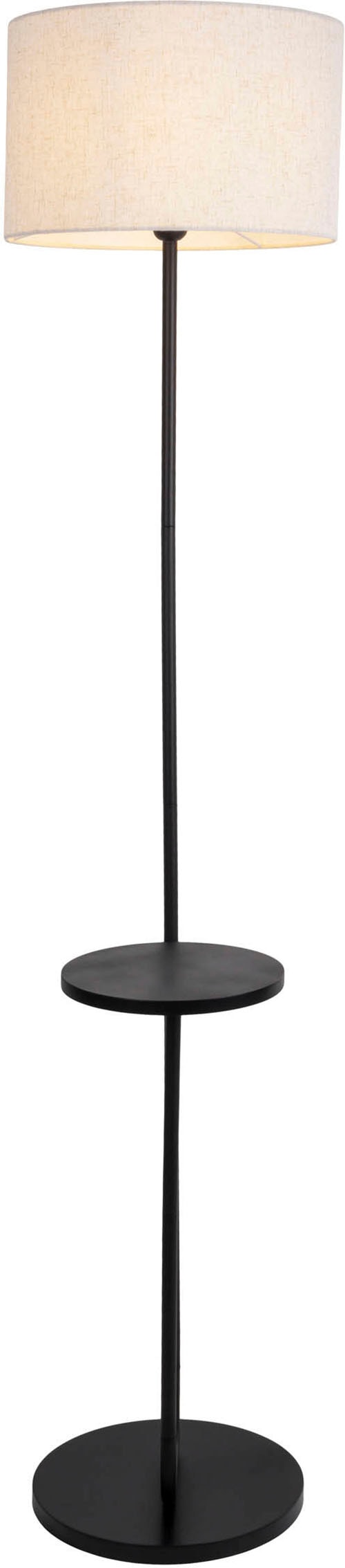 näve Stehlampe »Tordis«, 1 flammig, Leuchtmittel E27 | ohne Leuchtmittel, mit integriertem Tisch, Zuleitung 230cm schwarz, exkl. 1 x E27