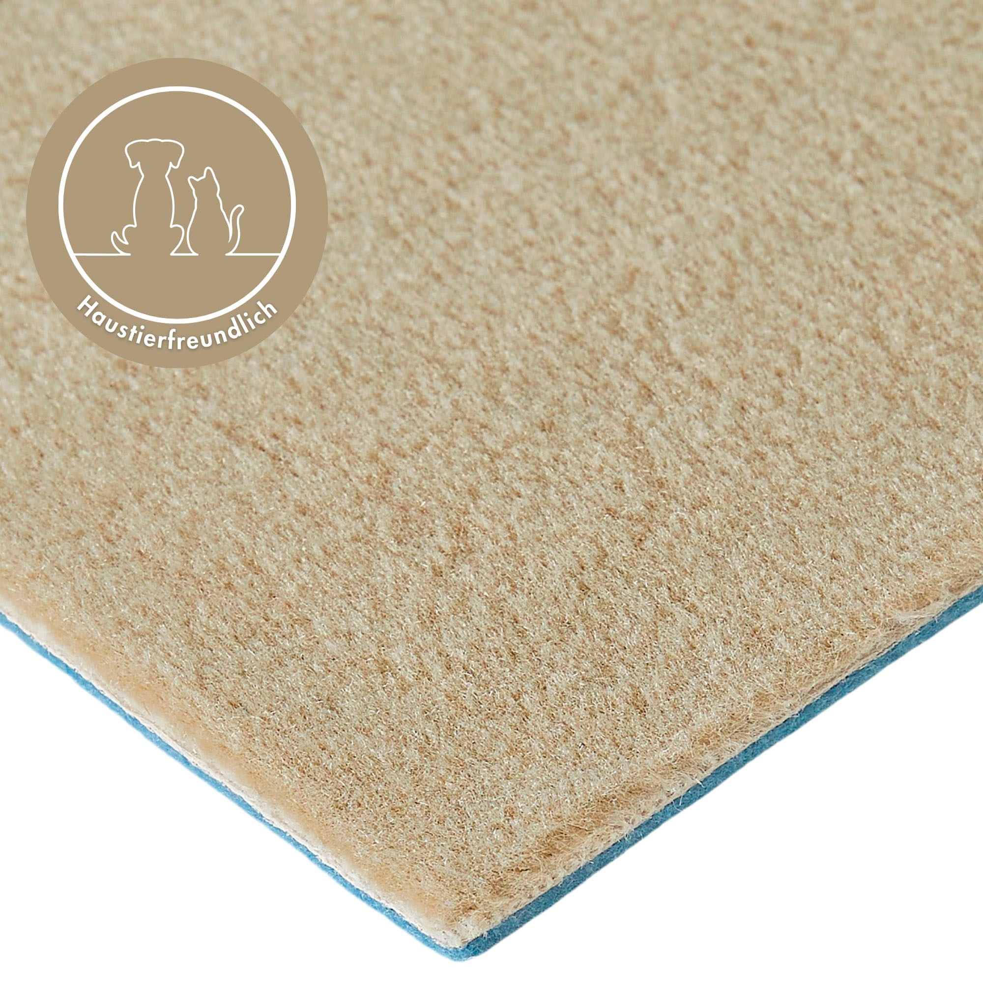 Andiamo Teppichboden »Kira, Velours, Made in Belgium«, rechteckig, 8 mm Höhe, Uni Farben, Breite 400 cm, strapazierfähig, pflegeleicht, Wohnzimmer