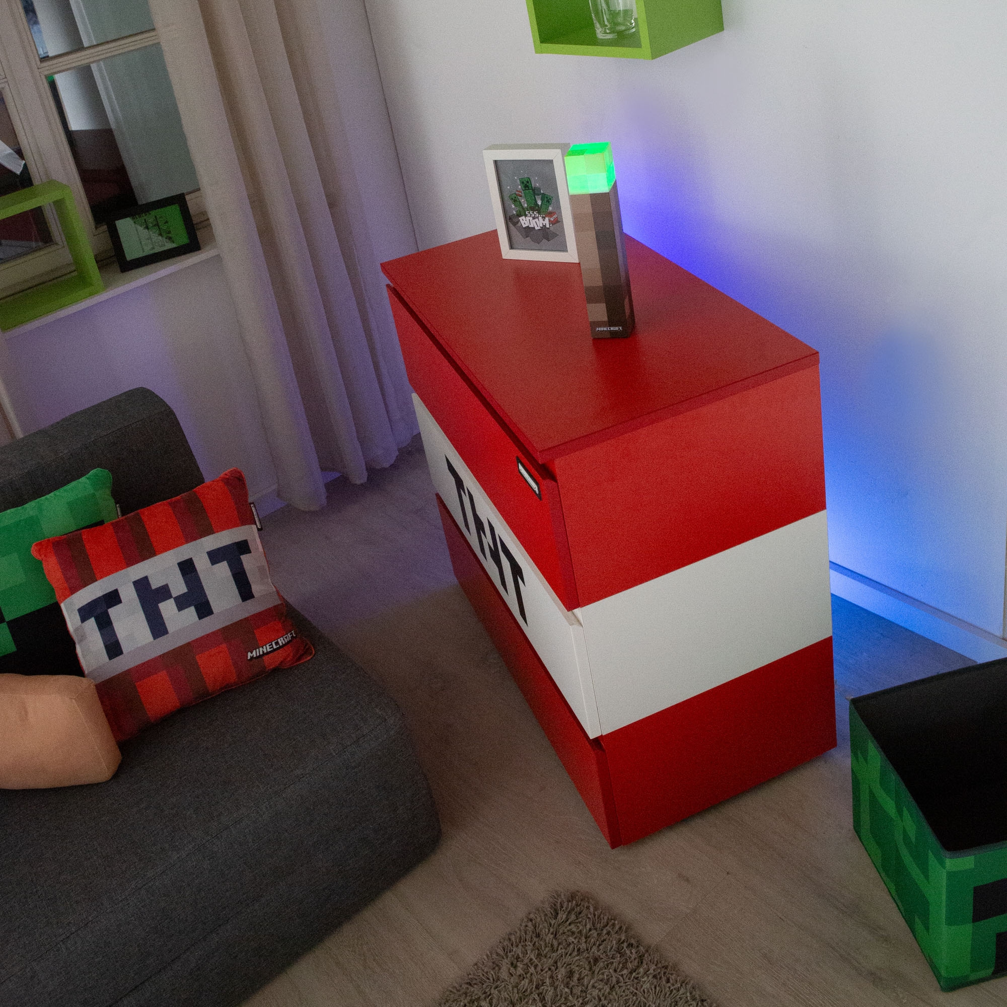 Phoenix Kommode »Minecraft TNT Kommode« inkl Beleuchtung