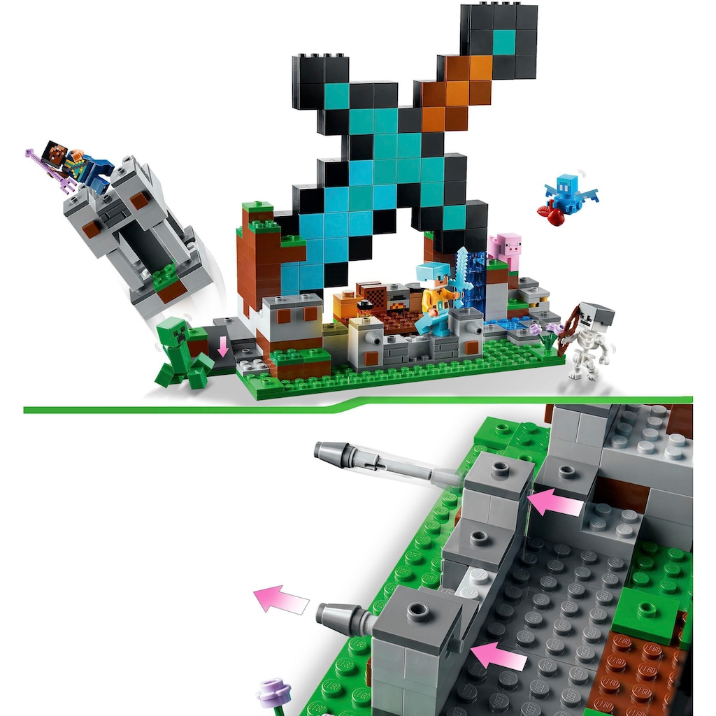 LEGO® Konstruktionsspielsteine »Der Schwert-Außenposten (21244), LEGO® Minecraft«, (427 St.)