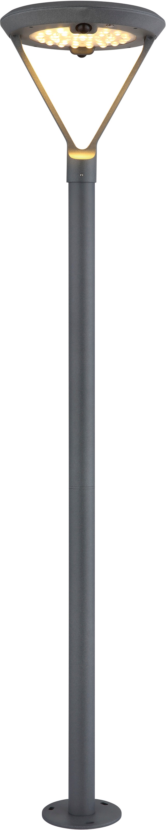 GLOBO LIGHTING LED Solarleuchte »SOLARLEUCHTE ALUMINIUM DRUCKGUSS GRAU, 1XL günstig online kaufen