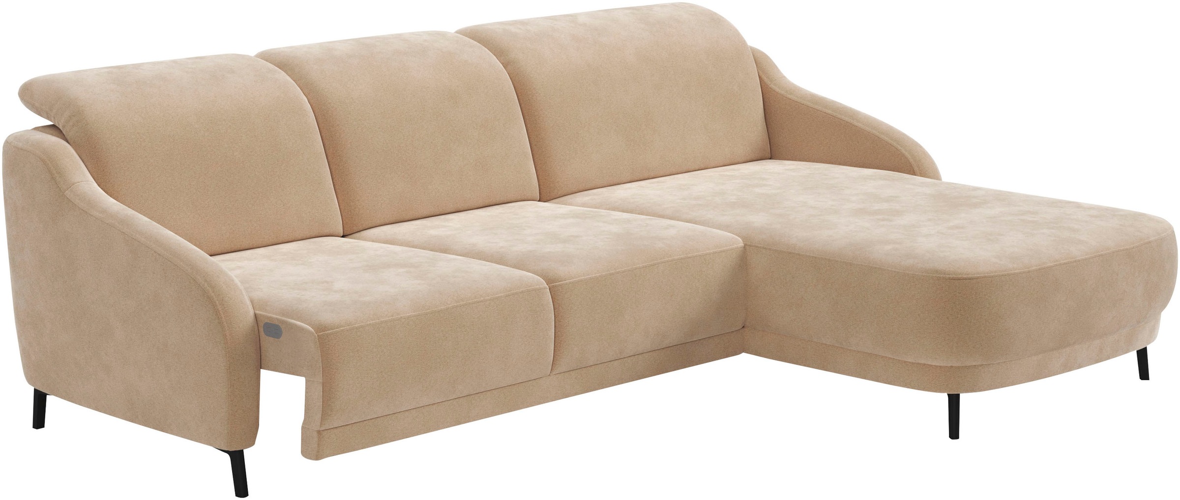 sit&more Ecksofa »Blues L-Form«, wahlweise mit Klapptisch und USB