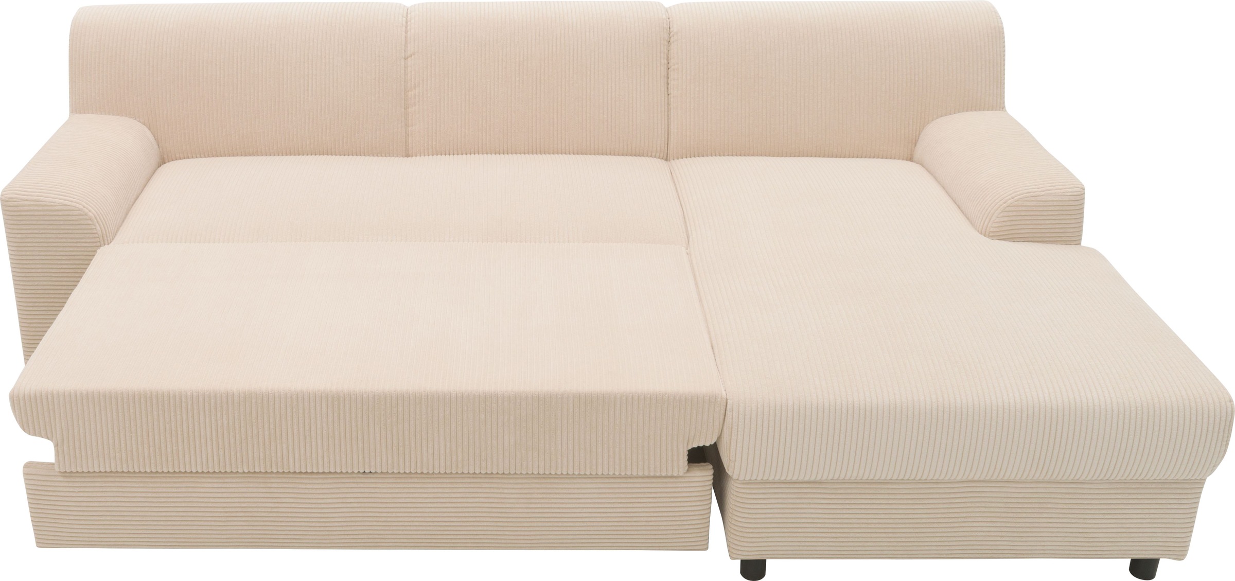 INOSIGN Ecksofa »Turah 2, L-Form, in Cord u. wasserabweisender Microfaser, Federkern«, B/T/H: 241/146/79 cm, incl. Zierkissen, wahlweise mit Bettfunktion
