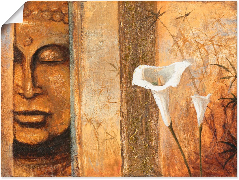 Artland Wandbild oder Rechnung Wandaufkleber Bilder, »Yin Yang Leinwandbild, als (1 Spirituelle bestellen in Alubild, auf Glockenklang«, St.), Poster versch. Größen