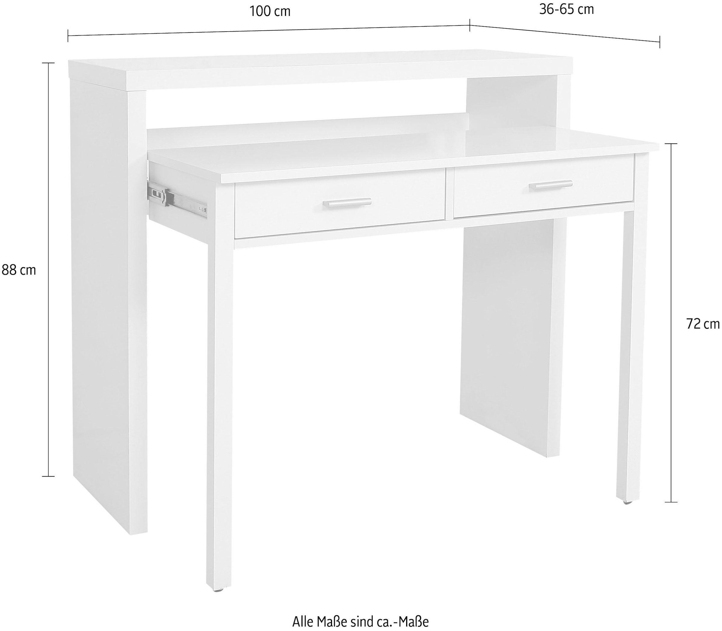 Woodman Konsolentisch »Vince«, mit Auszugsfunktion, im schlichten skandinavischen Design