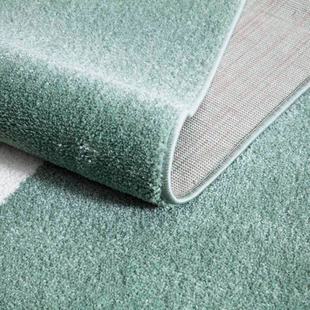 Carpet City Kinderteppich »ANIME921«, rechteckig, 11 mm Höhe, Kinderzimmer Teppich Modern mit Mond, Blumen, Wolken, Creme, Multi