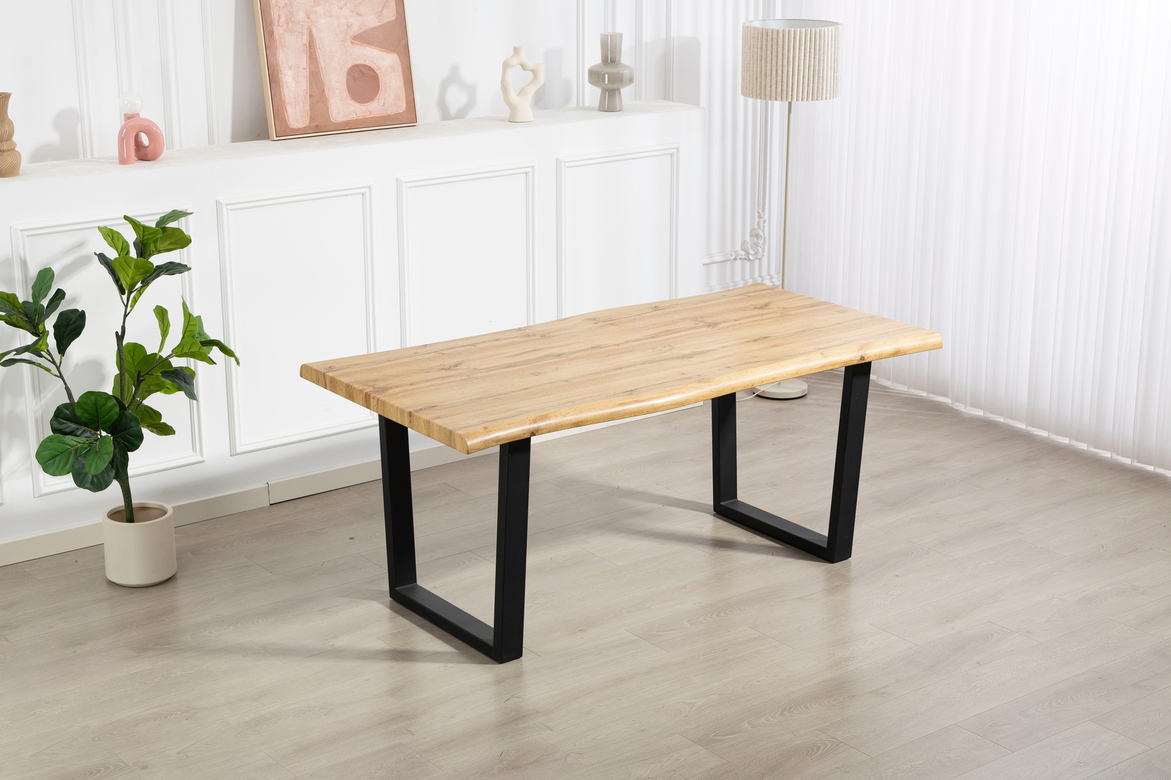 Duo Collection Baumkantentisch »Tisch Thea« Massives Kufengestell aus Metal günstig online kaufen