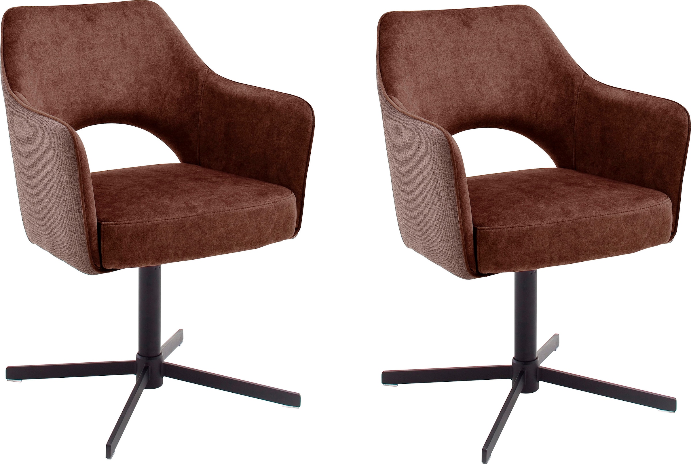 MCA furniture Esszimmerstuhl »Valetta« (Set) 2 Stk. 2 er Set, 360° drehbar, günstig online kaufen