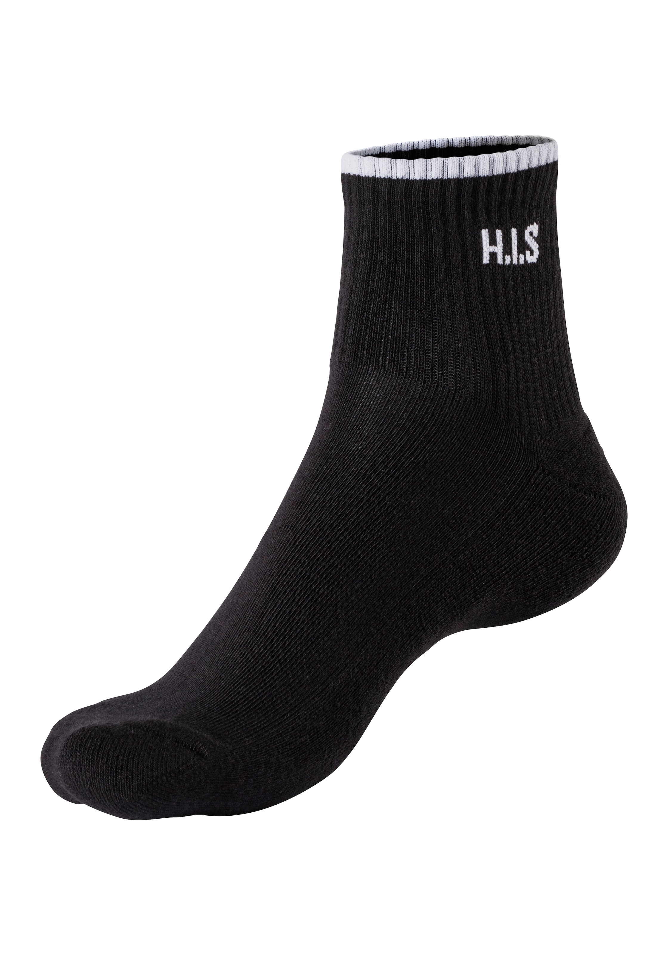 H.I.S Sportsocken, (Packung, 6 Paar), Kurzsocken mit Frottee & verstärkten Belastungszonen