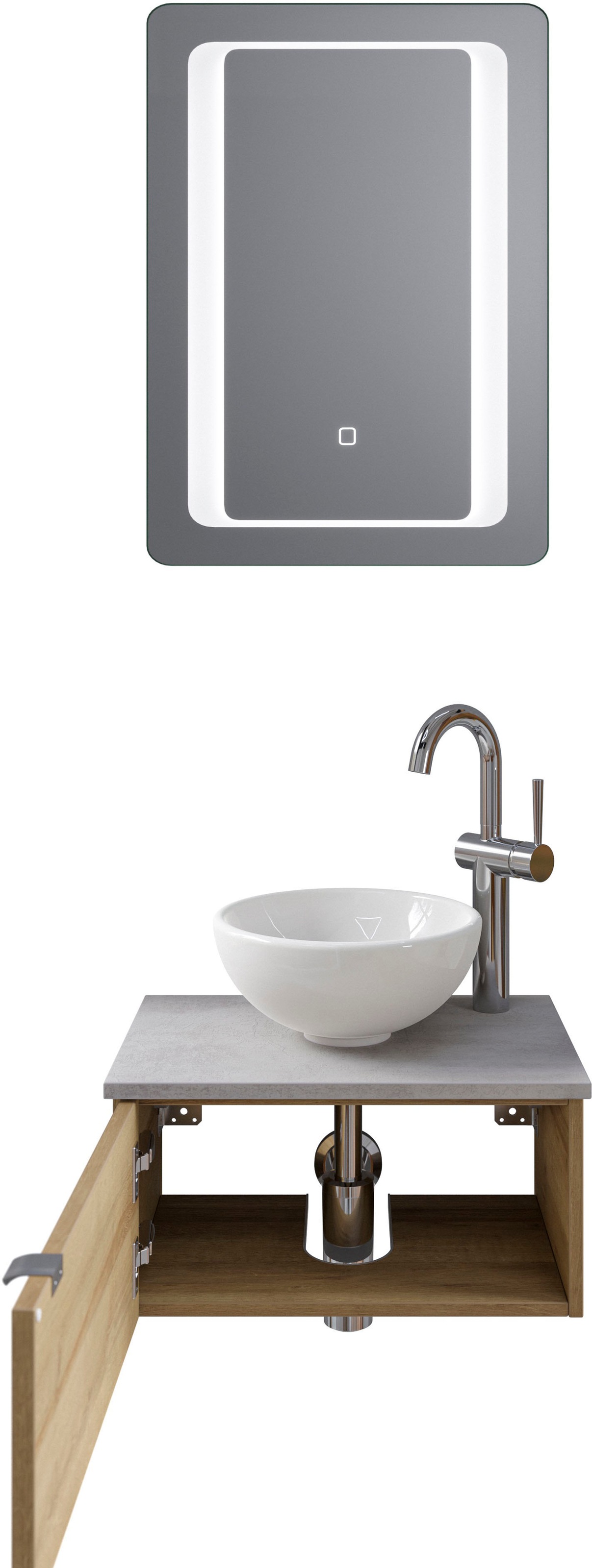 Saphir Badmöbel-Set »Serie 6915« 4 Stk. tlg. Gäste-Bad, 51 cm breit, mit LE günstig online kaufen