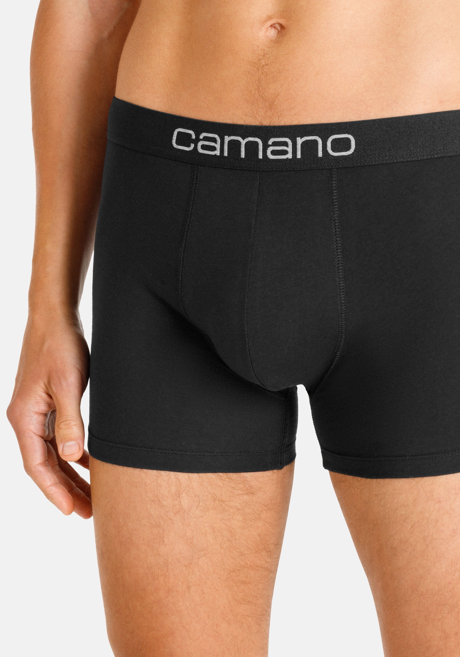 Camano Boxershorts »comfort«, (2er Pack), mit elastischem Logobund