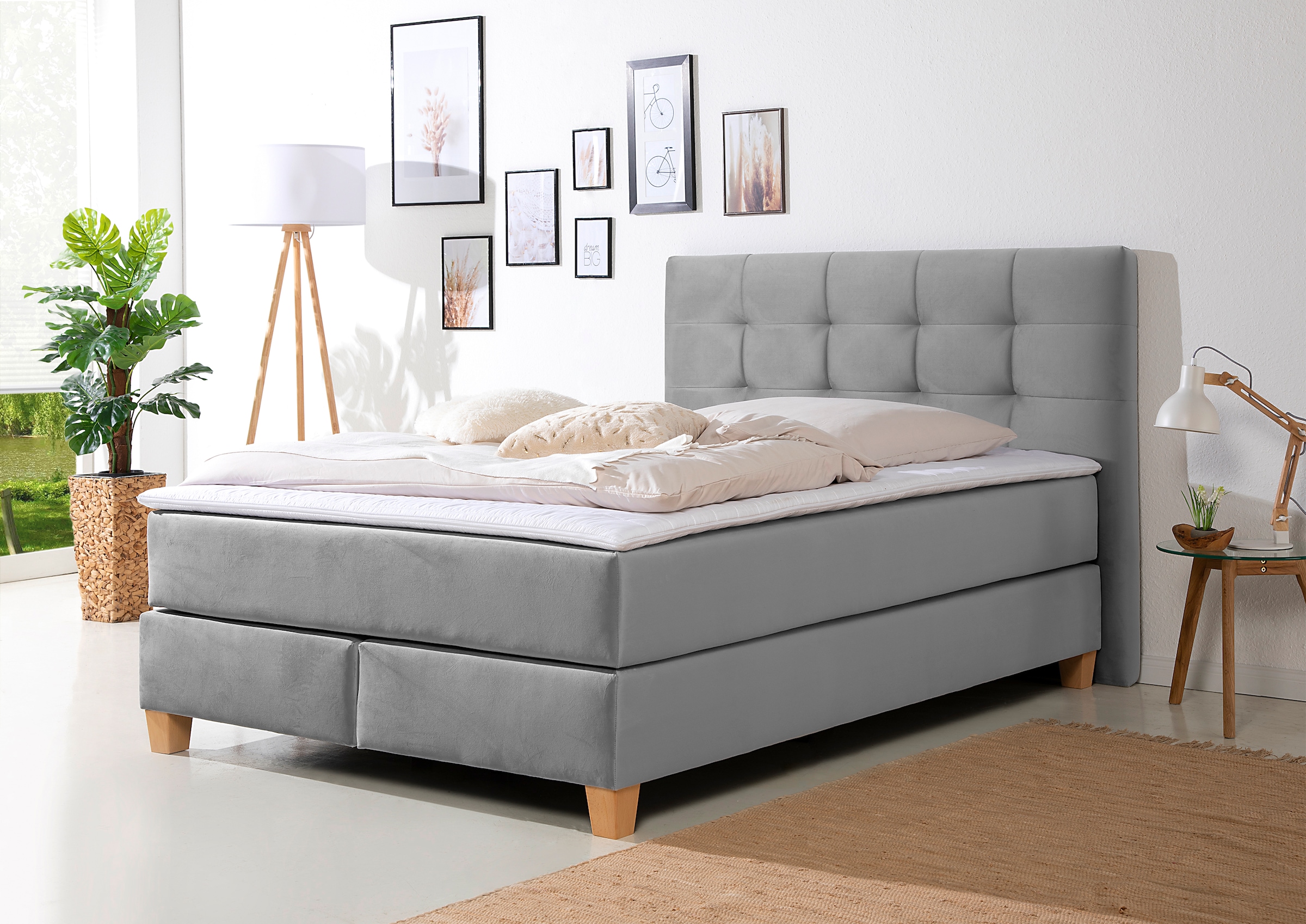 Home affaire Boxspringbett »Moulay«, inkl. Topper, in 3 Härtegraden, TFK auch in Härtegrad 4