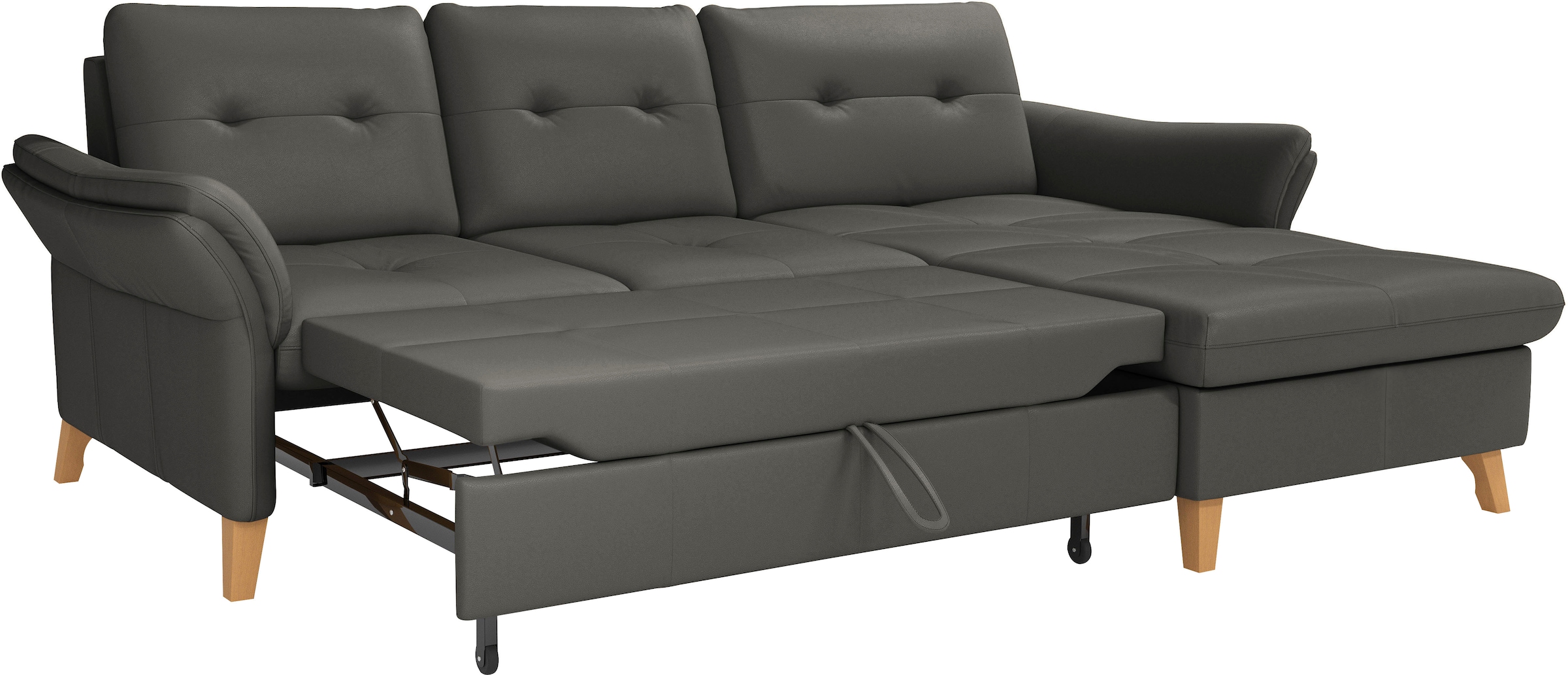 sit&more Ecksofa »Göteborg«, Sitztiefenverstellung und Federkern, wahlweise mit Bettfunktion