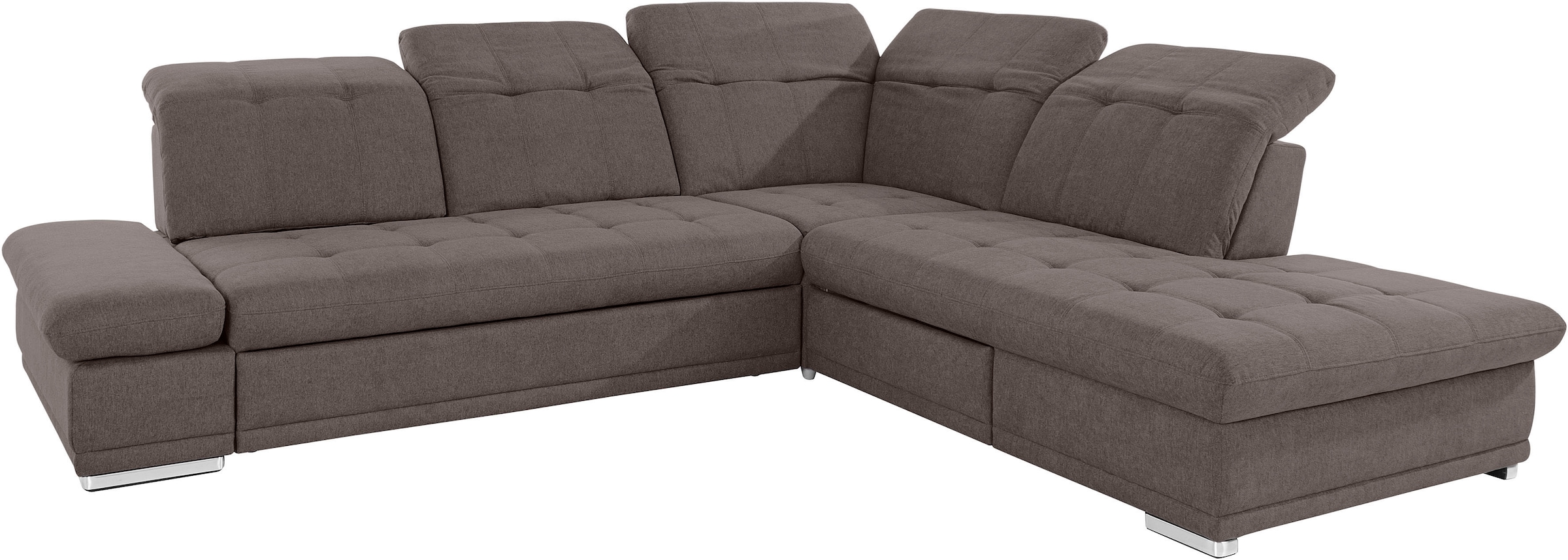 COTTA Ecksofa »Holiday L-Form mit Sitztiefen-, Armteil- und Kopfteilverstellung«, wahlweise mit Bettfunktion & Bettkasten